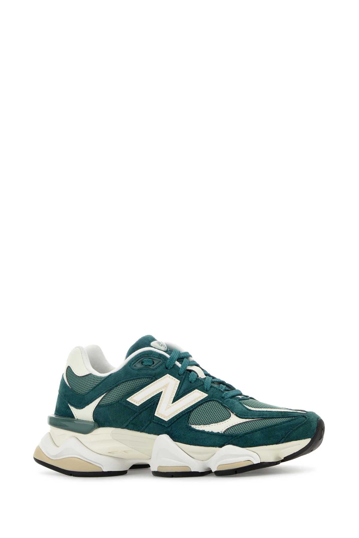 New Balance Two-tone Mesh And Suede 9060 Sneakers In Green