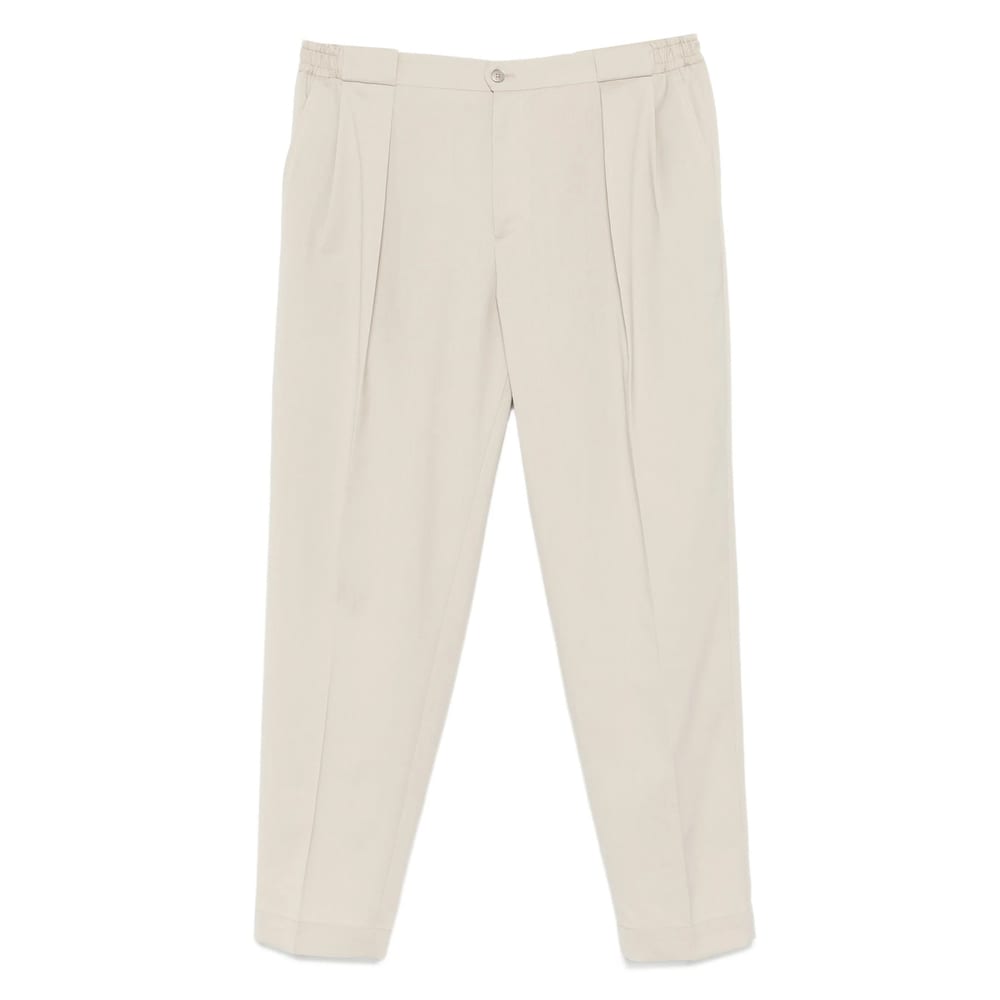 Briglia 1949 Pleated Wool-blend Trousers In Neutral