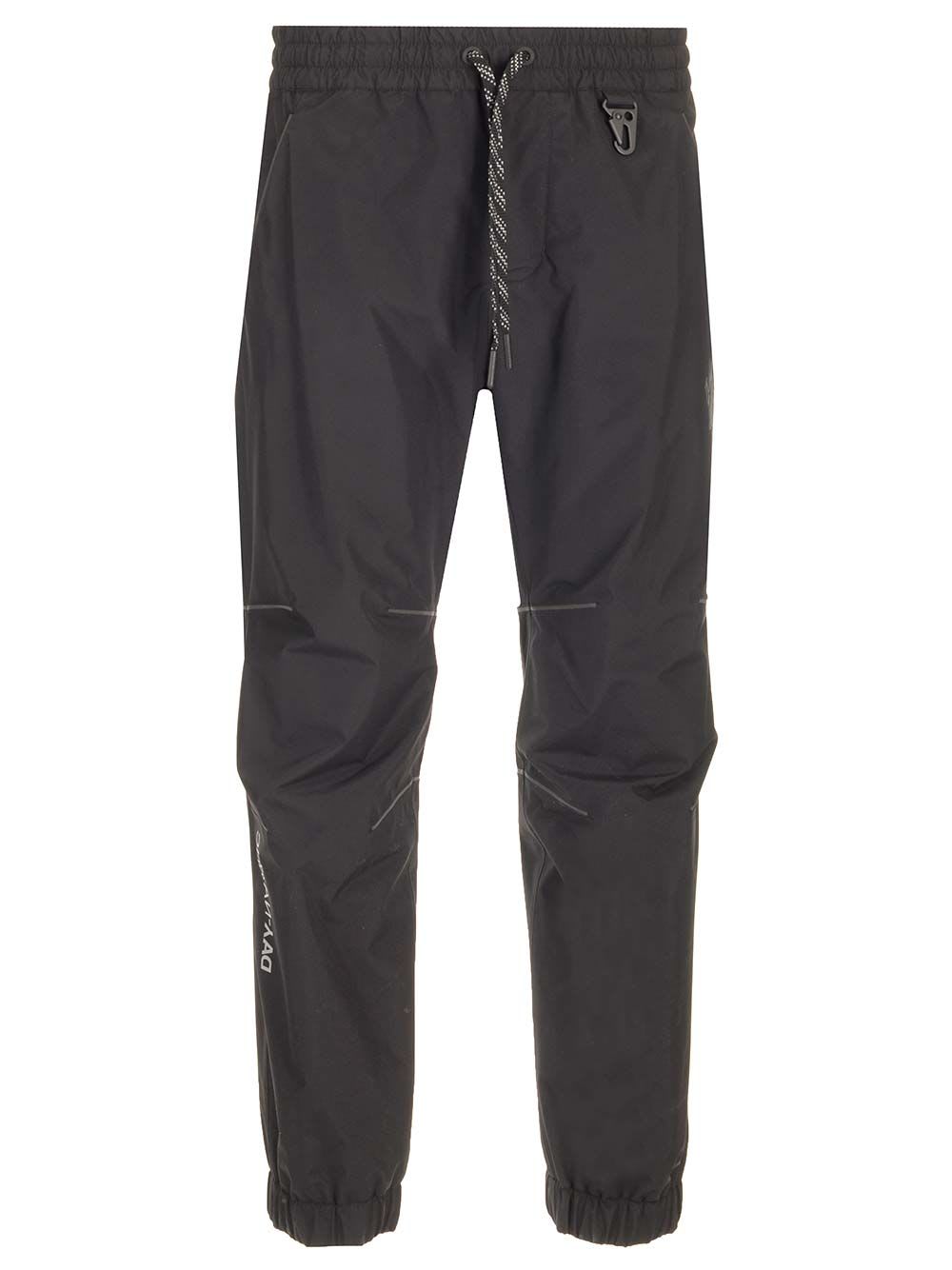 Shop Moncler Trousers In Black