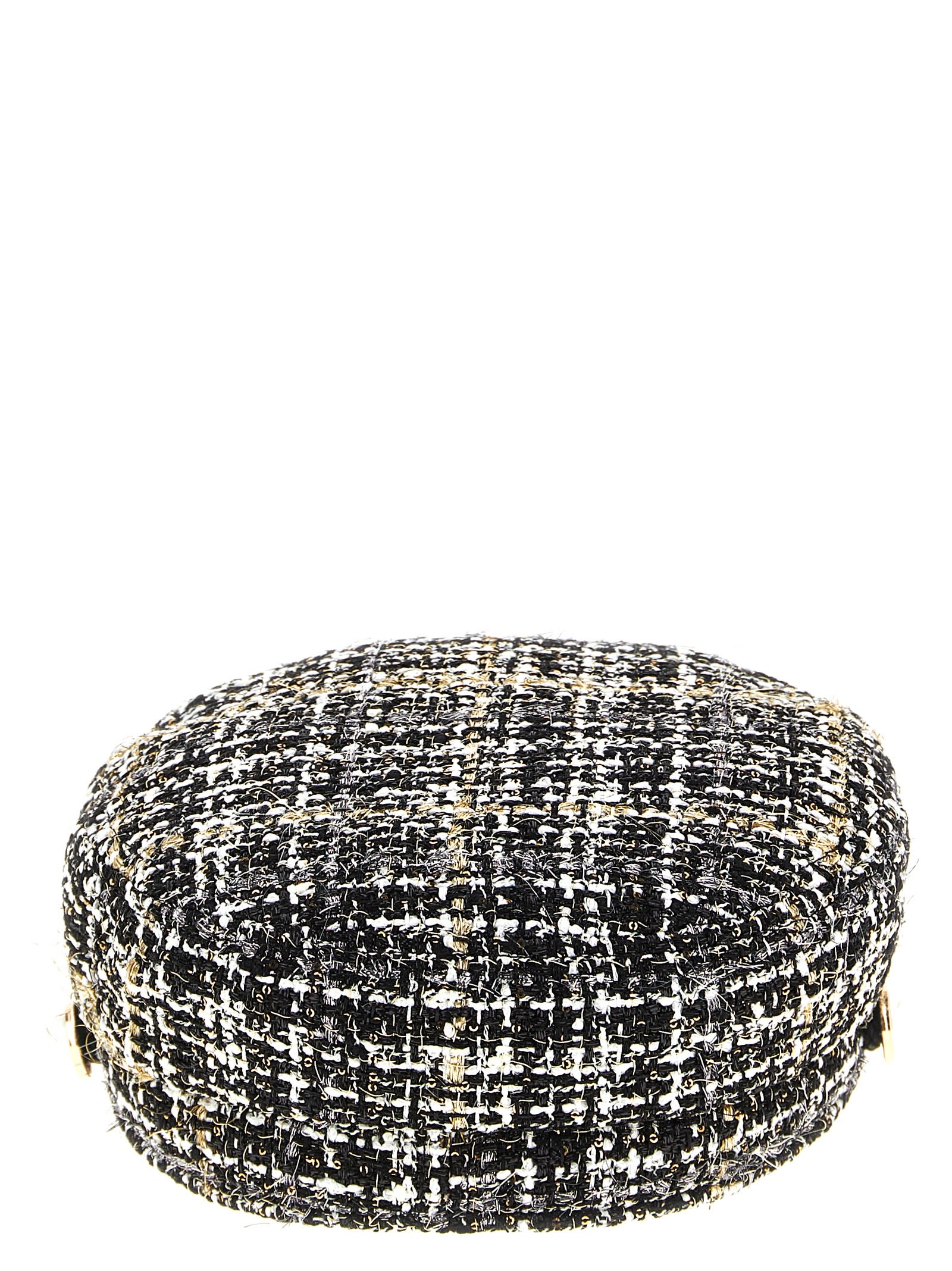 Maison Michel New Abby Vichy Tweed Hat In Black