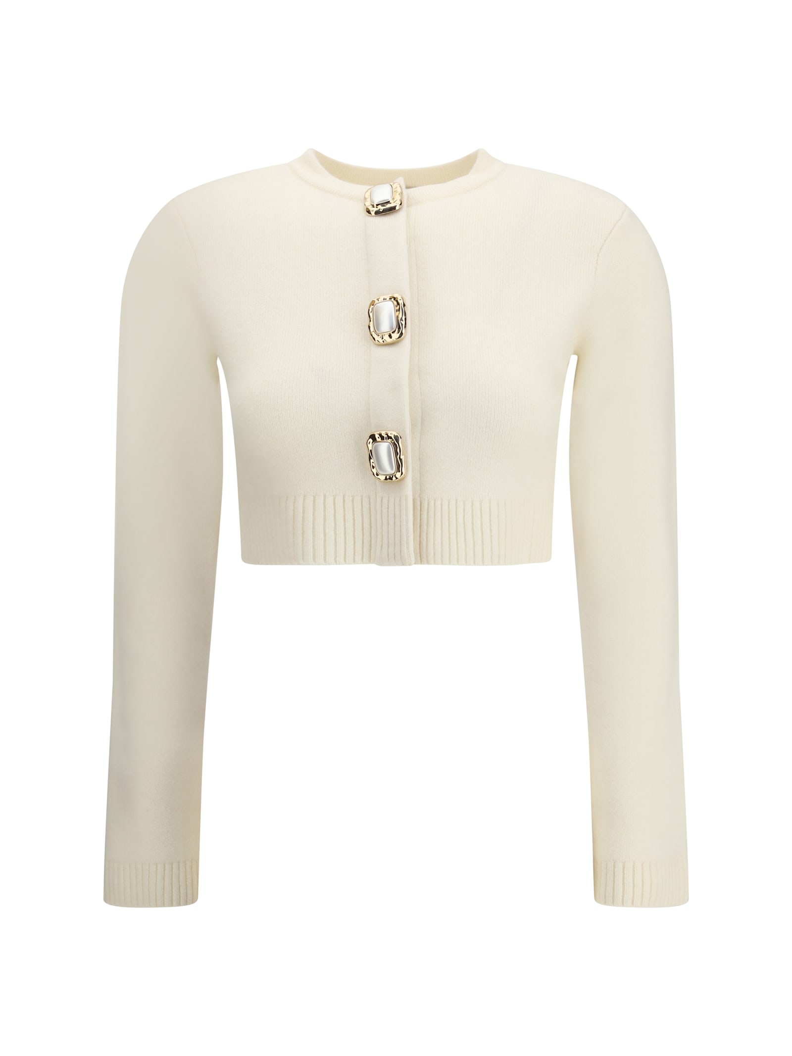 Self-portrait Wool Cardigan In Neutral