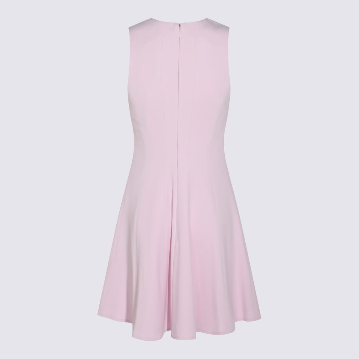 Elisabetta Franchi Light Crepe Dress With Floral Detail In Quartz