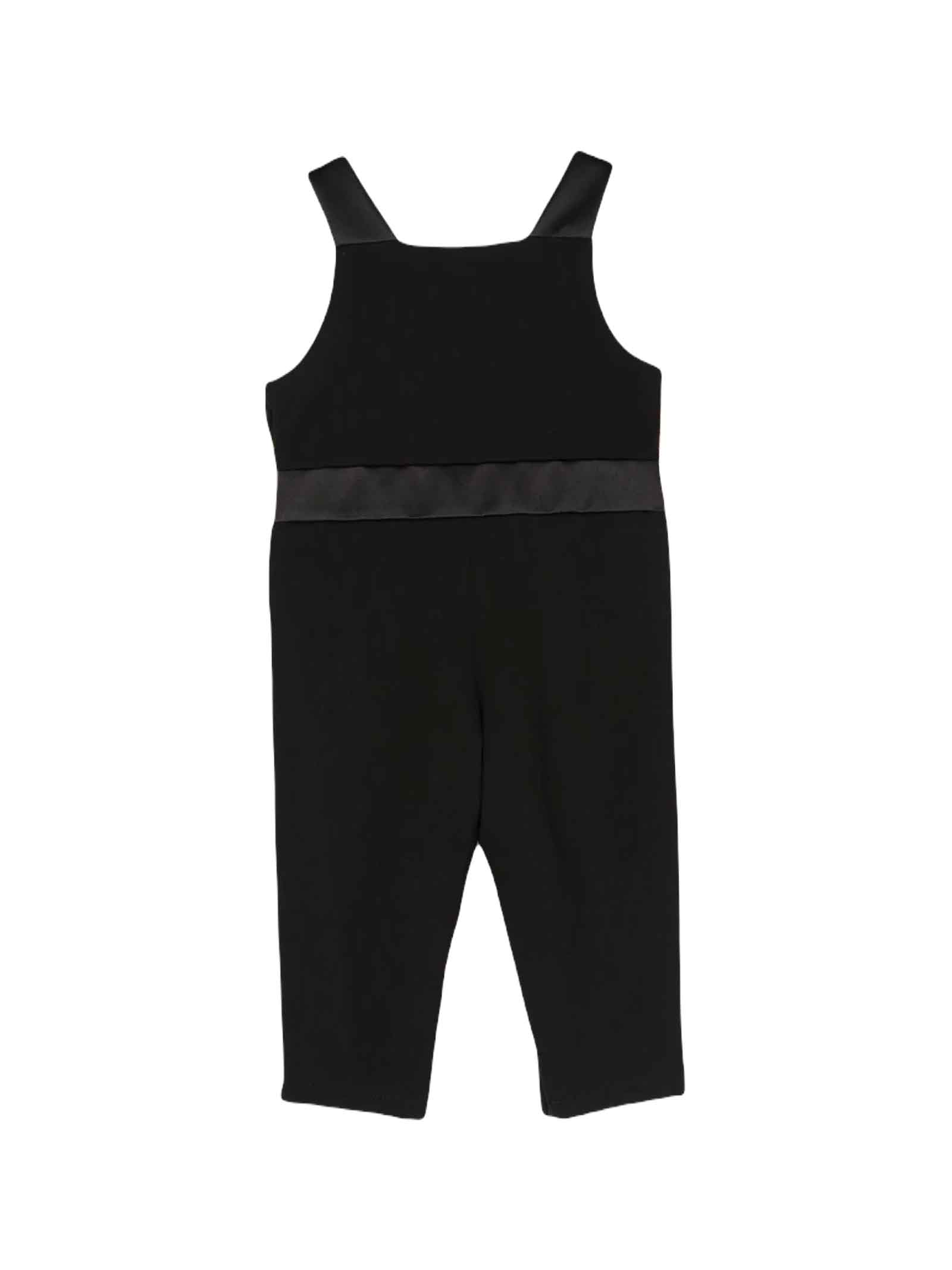 Shop Balmain Black Jumpsuit Baby Boy