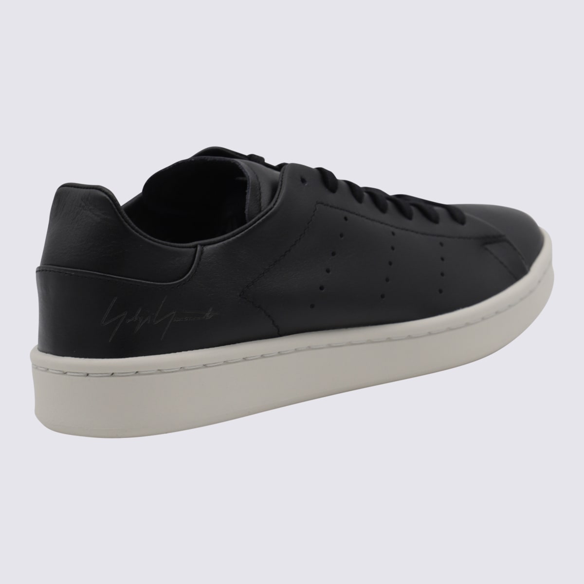 Y-3 Black Leather Sneakers