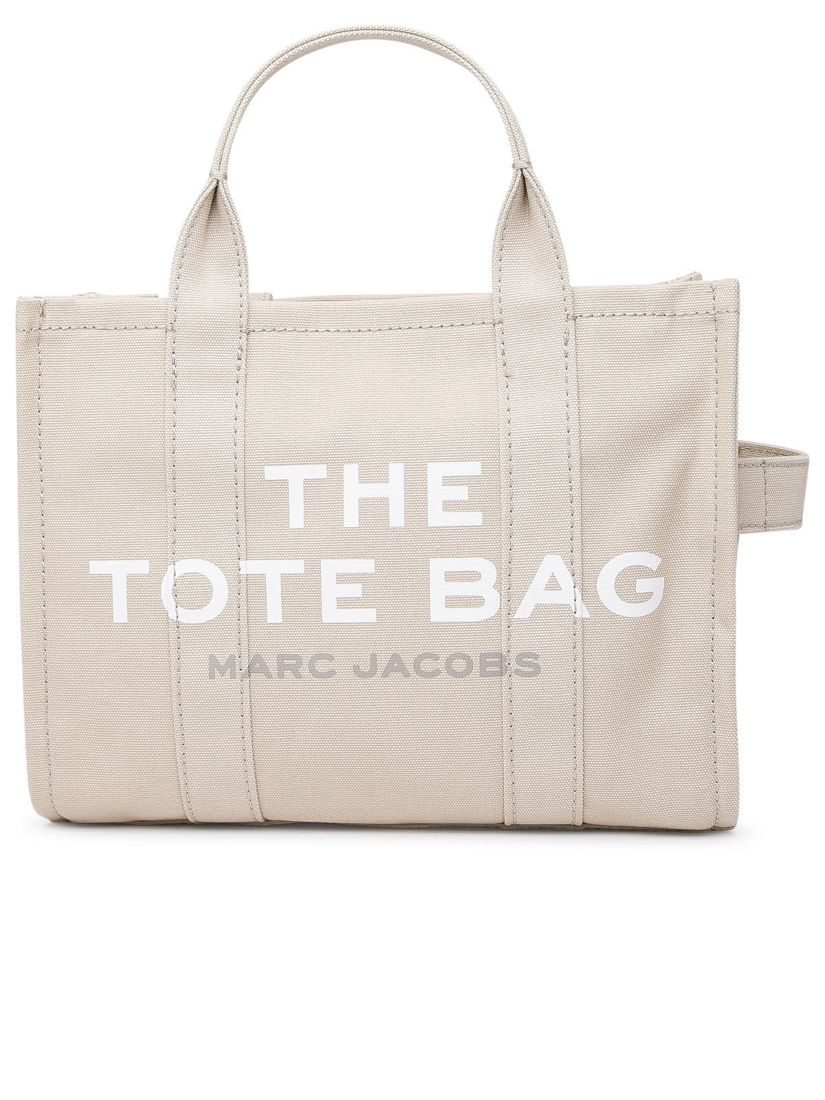 Shop Marc Jacobs Cotton The Small Tote Bag In Beige