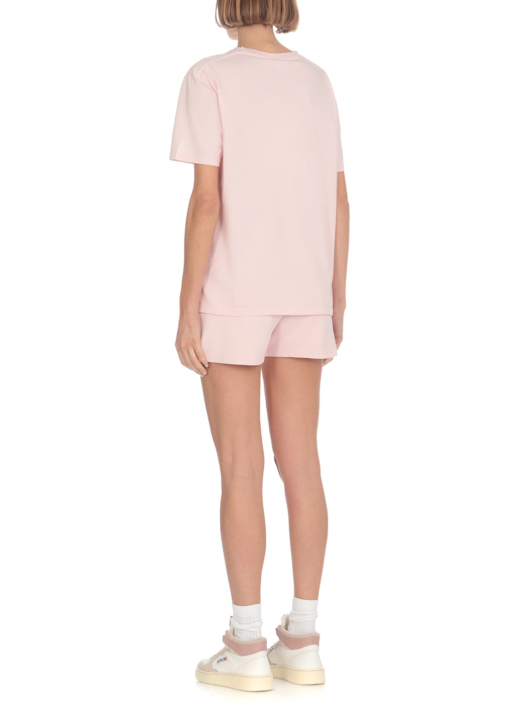 Shop Autry Cotton Shorts In Pink