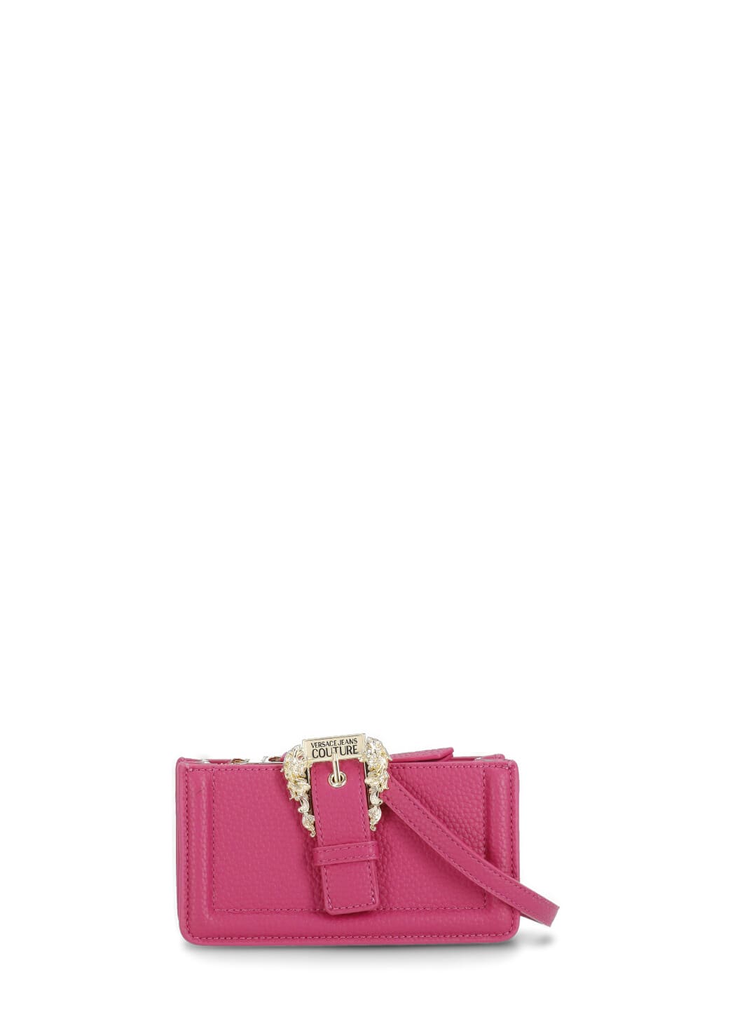 Versace Jeans Couture Shoulder Bag With Baroque Buckle In Pink