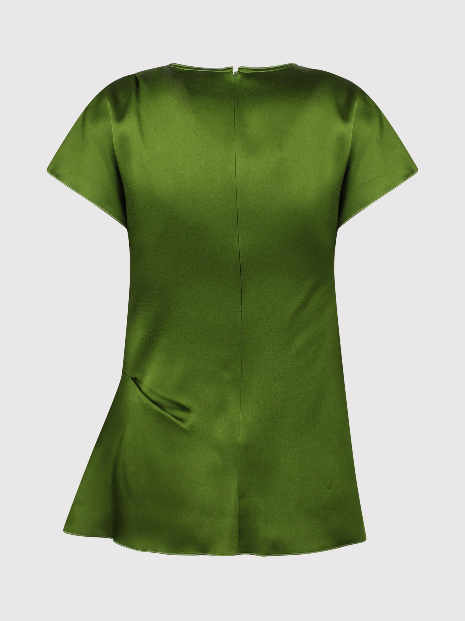 Victoria Beckham Draped Pleat Detail Top In Green