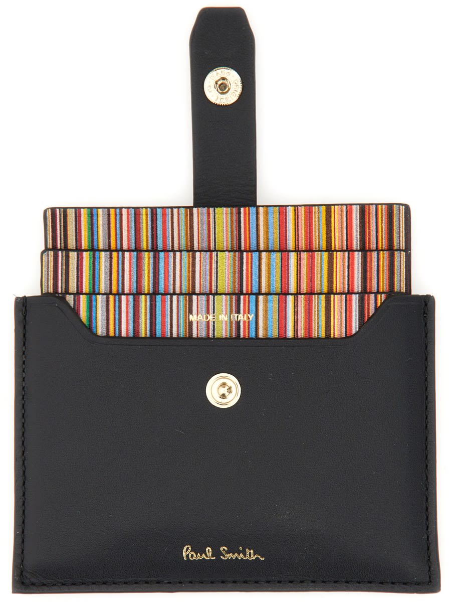 Shop Paul Smith Card Holder With Logo In Black