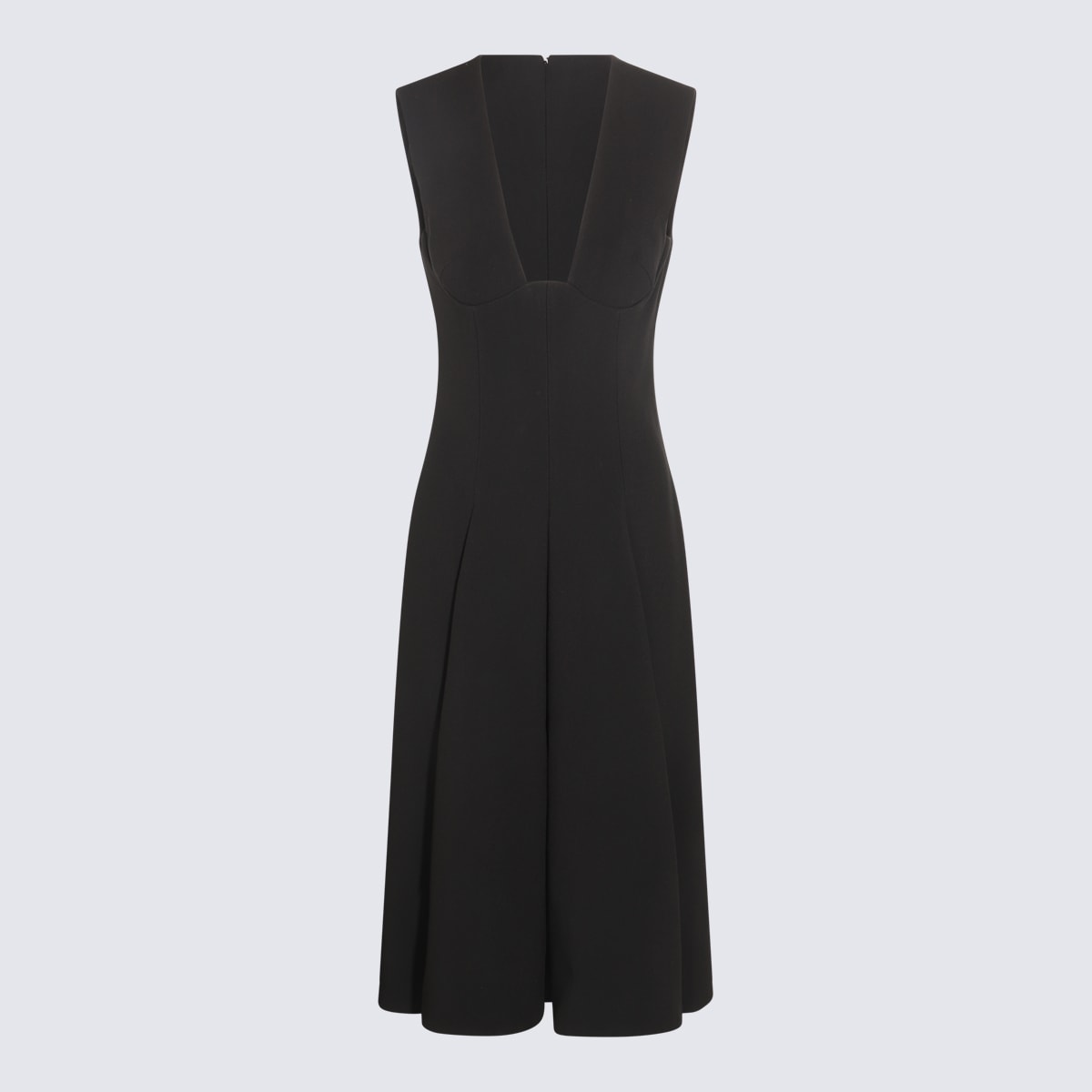Shop Versace Black Silk-viscose Blend Dress