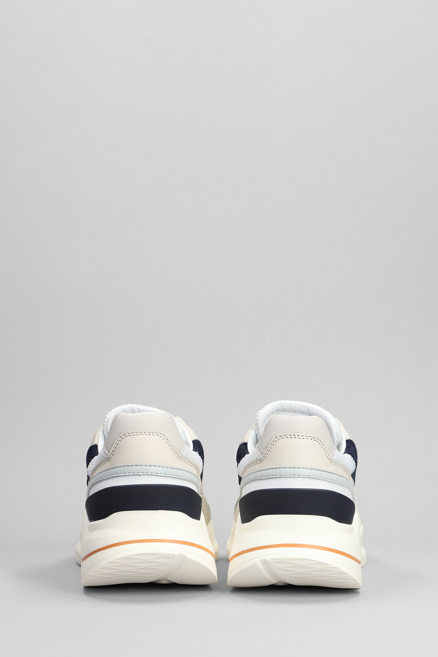 Shop Date Fuga Sneakers In White Leather And Fabric