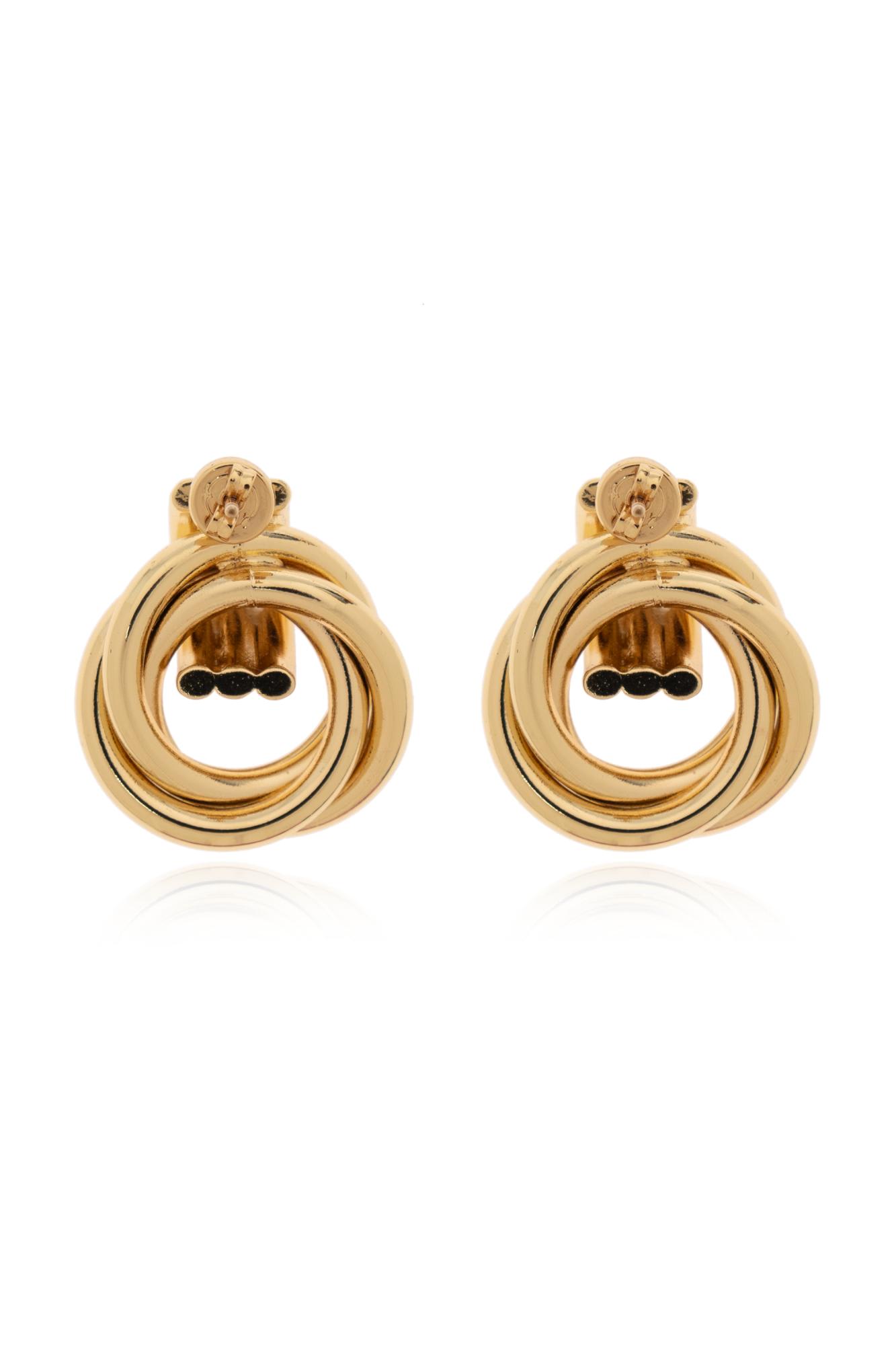 Anine Bing Double Knot Earrings In Gold