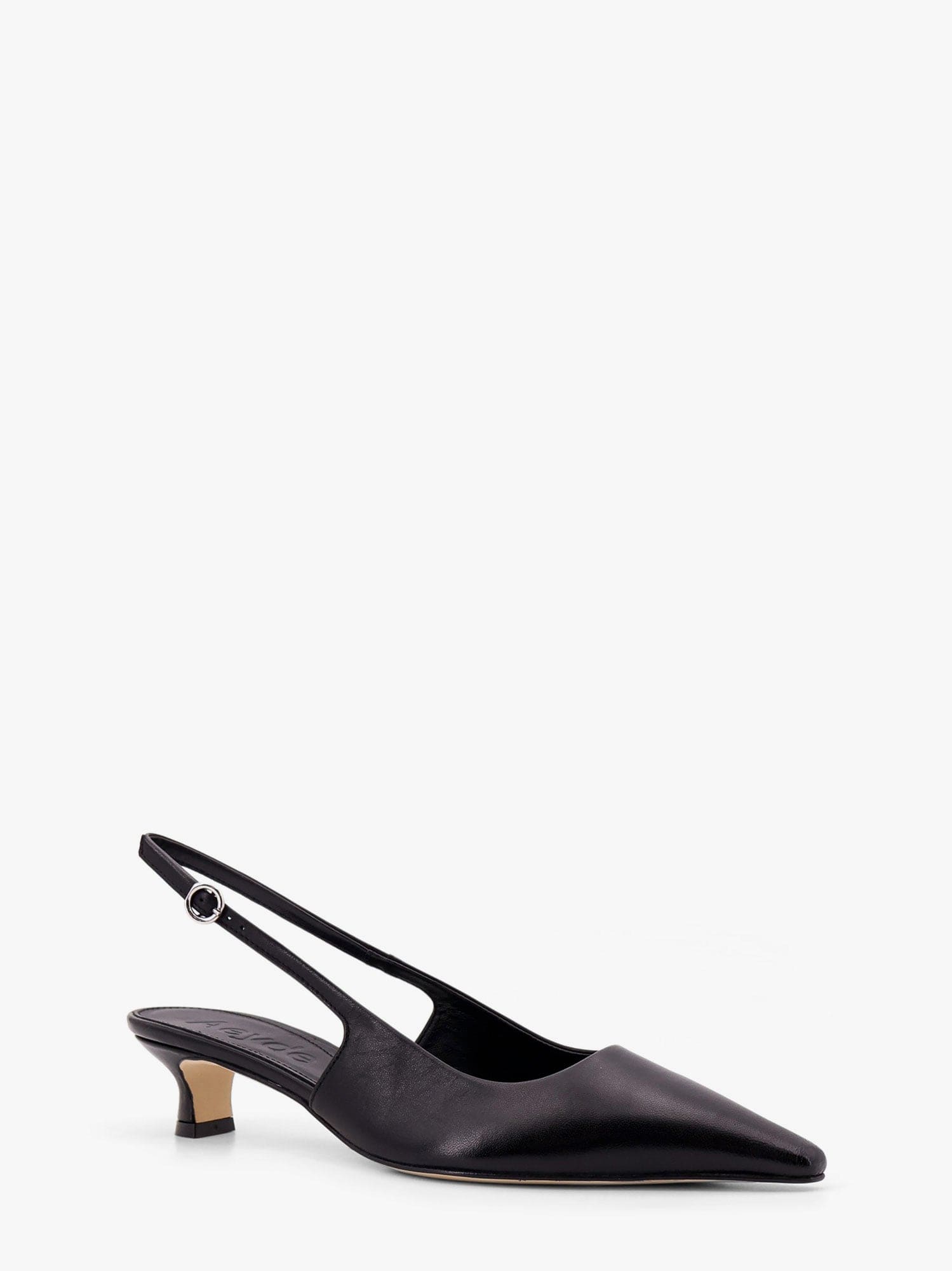 Aeyde Catrina Leather Kitten-heel Slingback Pumps In Black