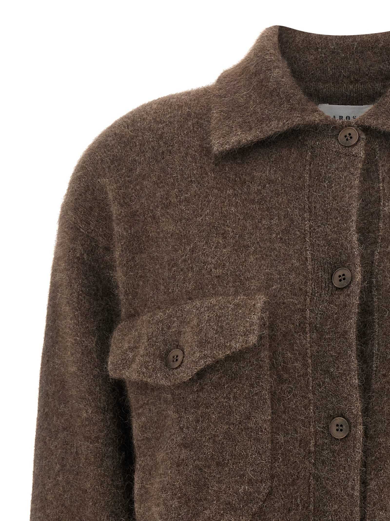 P.a.r.o.s.h P. A.r. O.s. H. Cardigan With Classic Collar In Brown