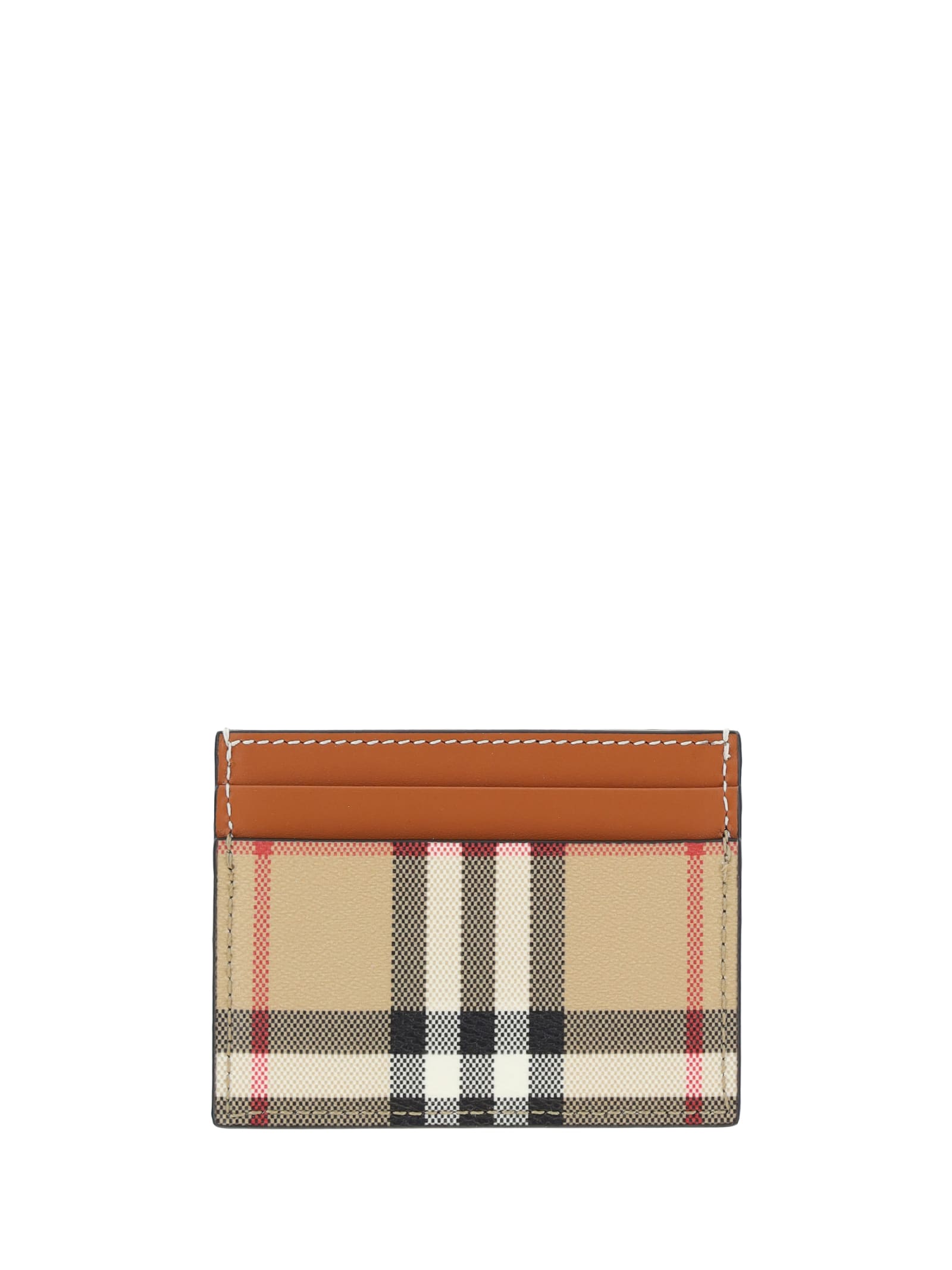 Shop Burberry Card Holder In Beige