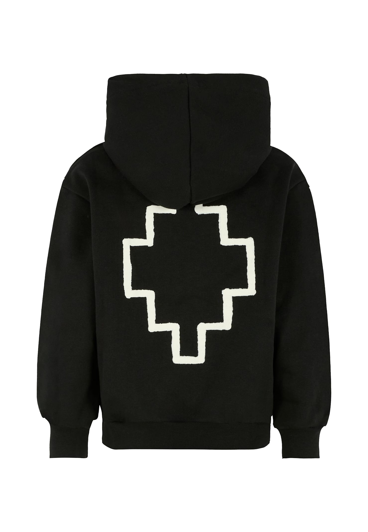 Marcelo Burlon County Of Milan Black Sweatshirt For Boy With White Logo In Black