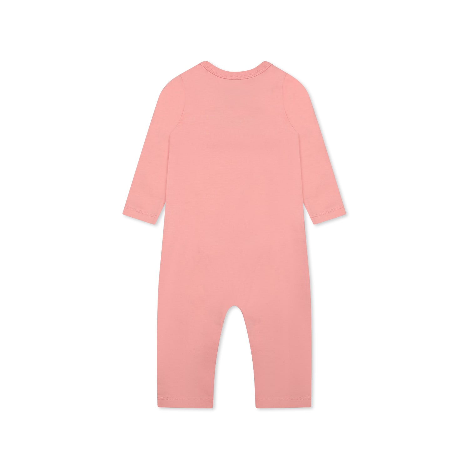 Off-white Pink Babygrow Set For Baby Girl With Logo In Pink