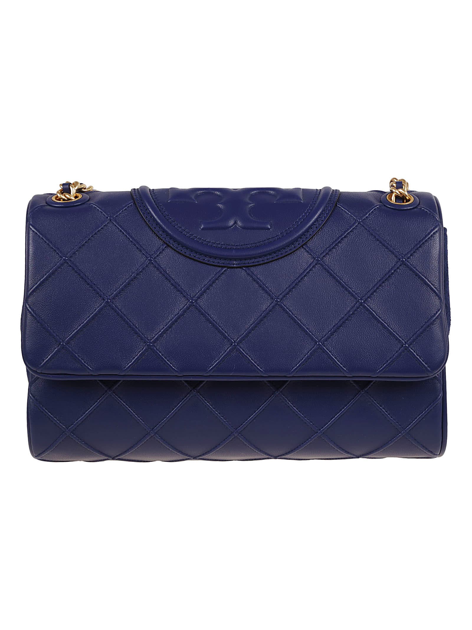 Tory Burch Fleming Soft Convertible Shoulder Bag In Navy Day ModeSens