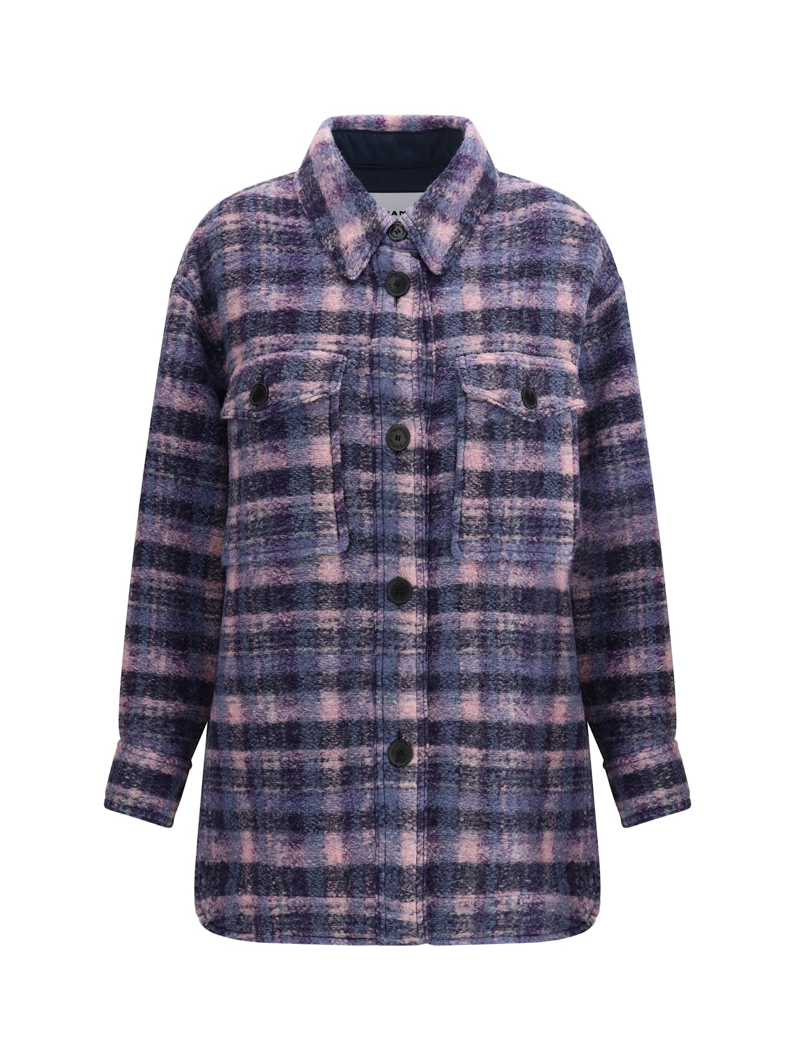 Isabel Marant Étoile Long-sleeved Shirt And Jacket In Lilac/navy