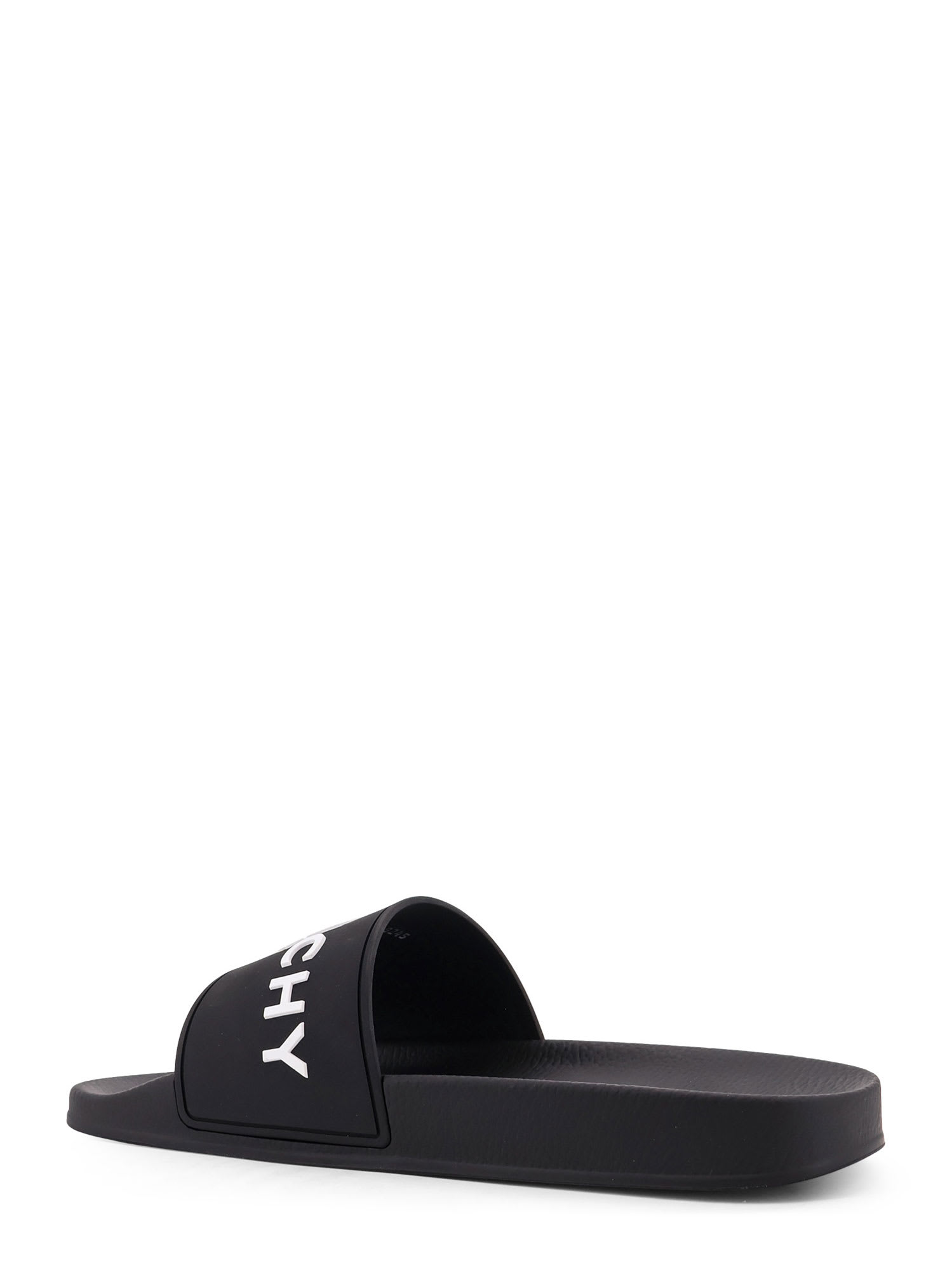 Givenchy Logo Detail Rubber Slides In Black