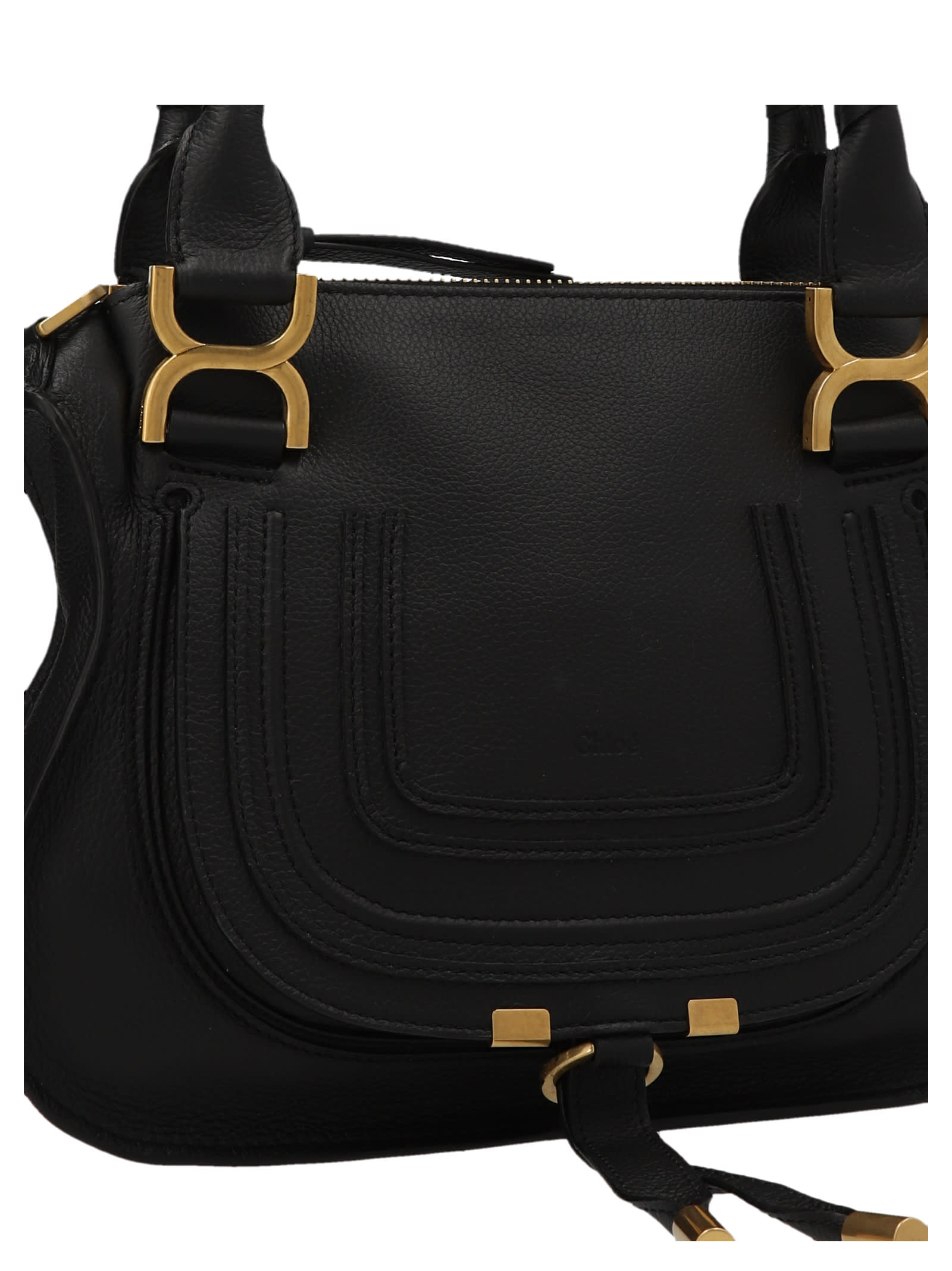 Shop Chloé Marcie Small Handbag In Black