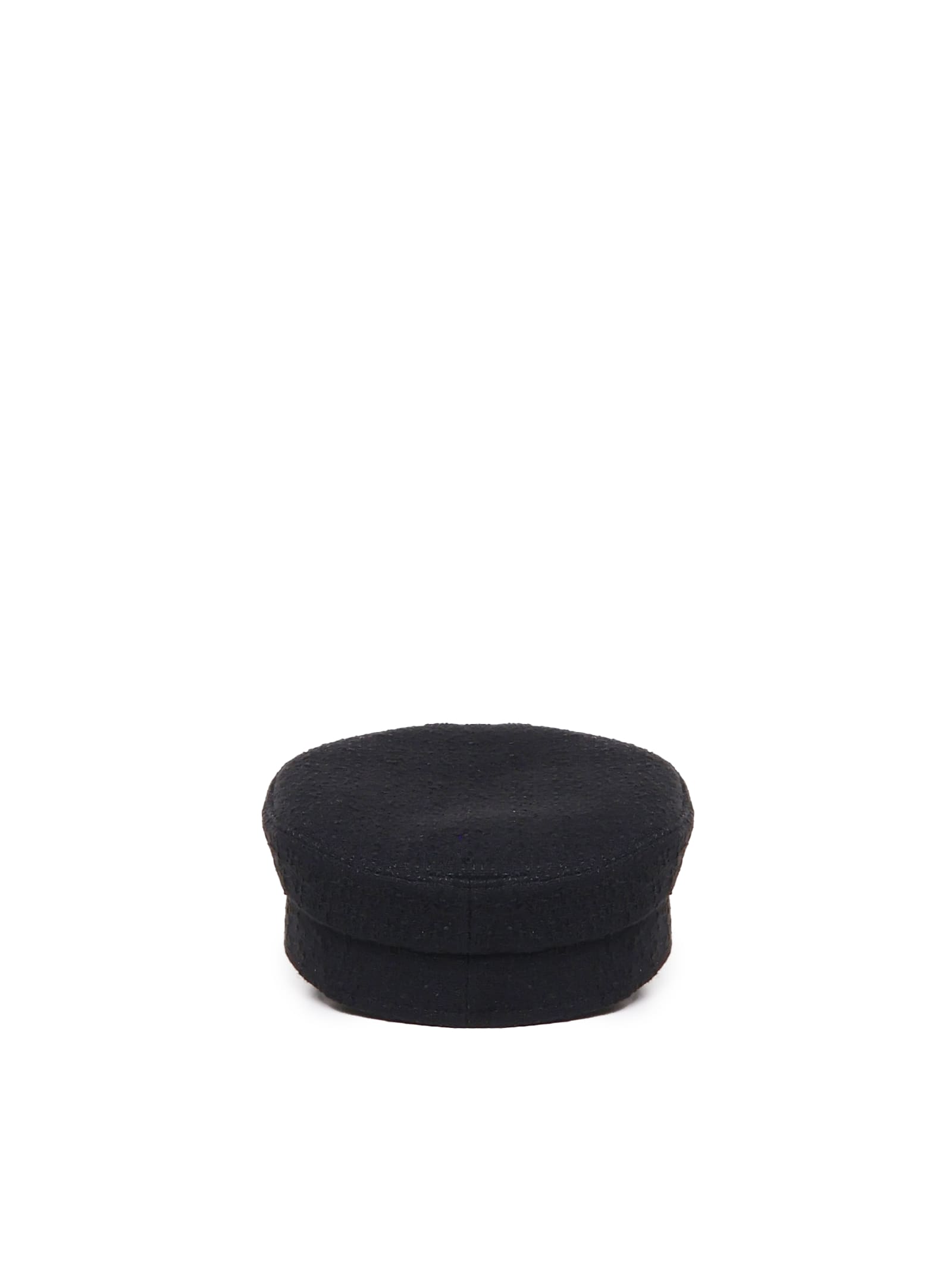 Shop Ruslan Baginskiy Monogram-embellished Baker Boy Cap In Black