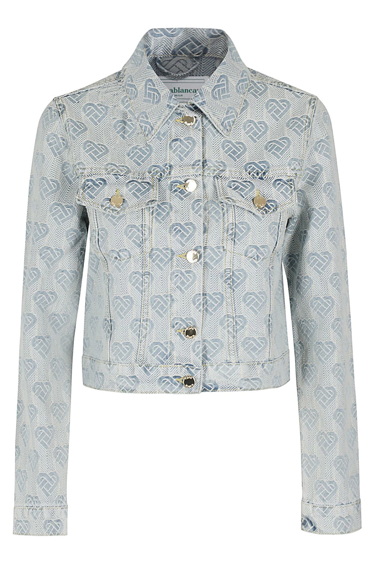 Shop Casablanca Monogram Jacquard Jacket In Heart Monogram