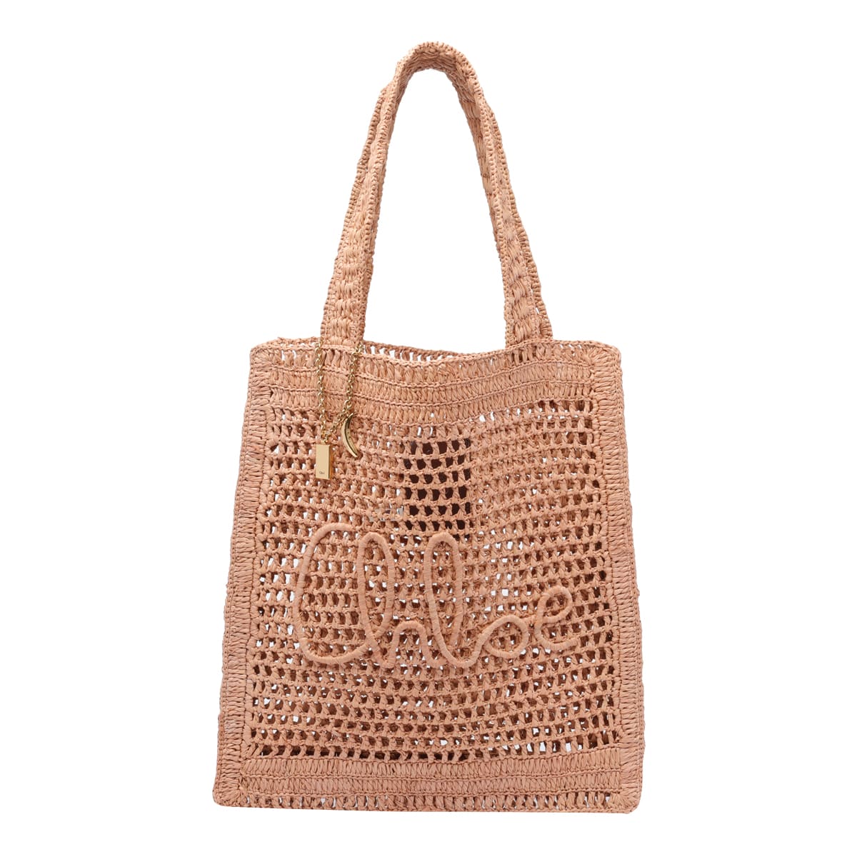 Chloé Rafia Summer Banana Tote Bag