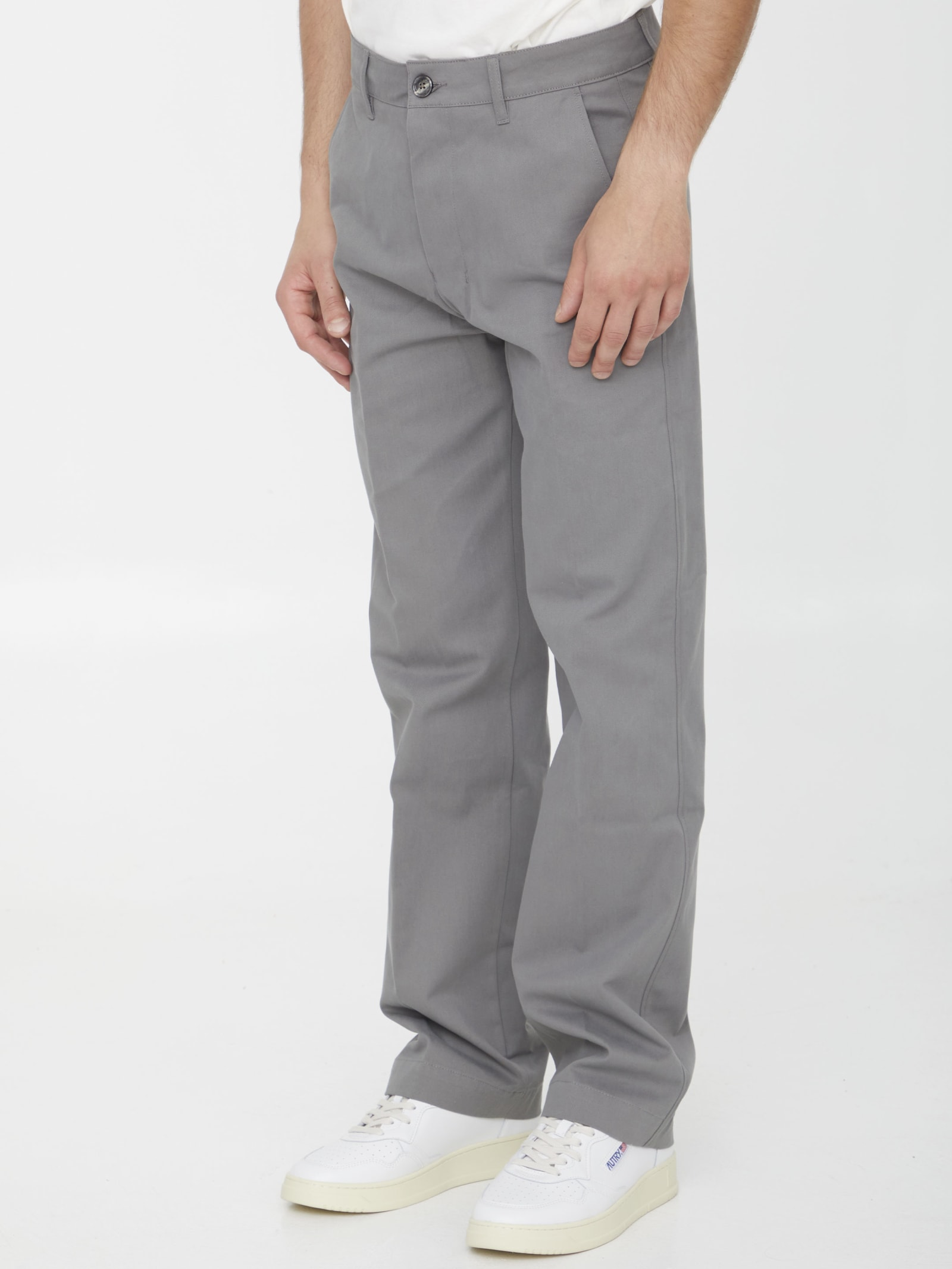 Shop Ami Alexandre Mattiussi Grey Chino Pants