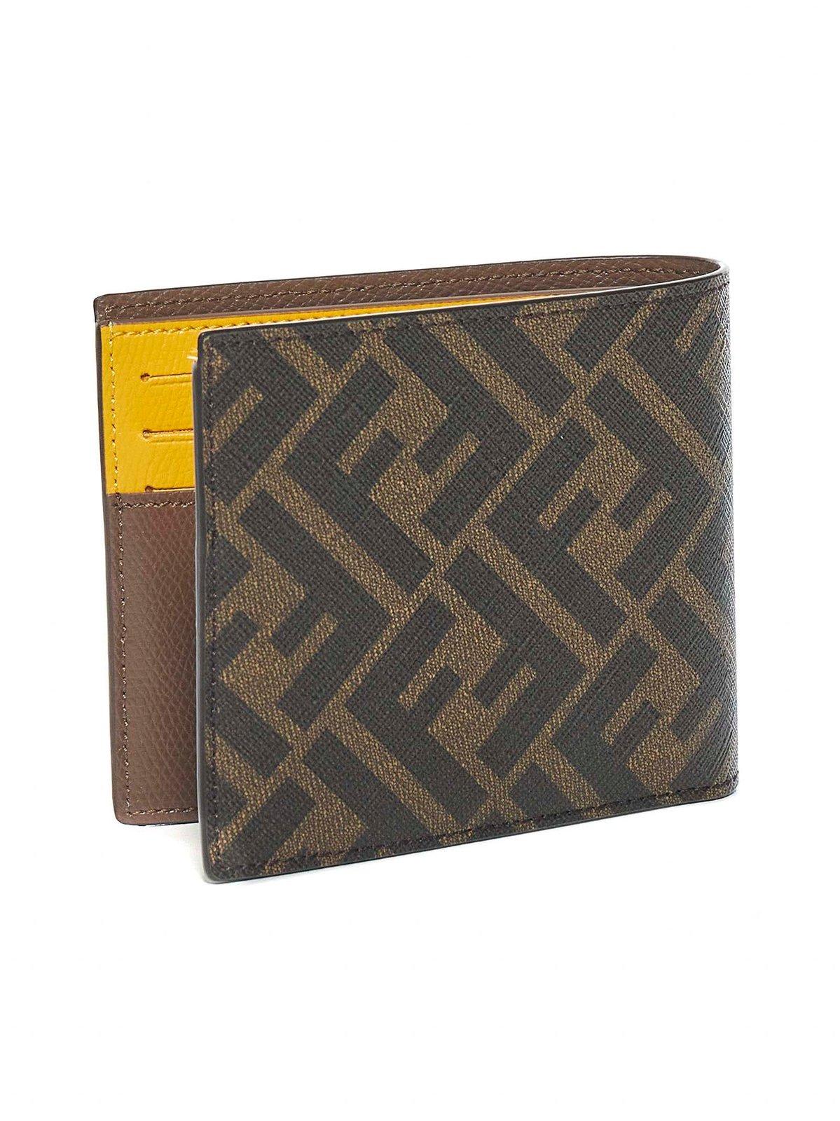 Fendi Women's Wallet Brown Selleria Short Leather Designer Women's Wallet 8M0145 (ffw09)