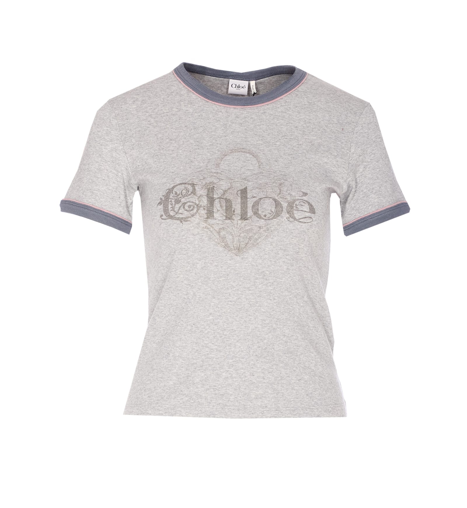 Chloé Baby Fit Logo T-shirt In Cotton Jersey In Multi
