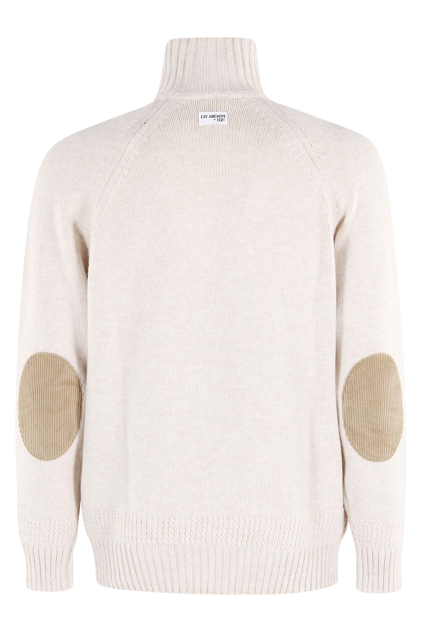 Fay Lupetto Zip Maglia Rasata In Neutral