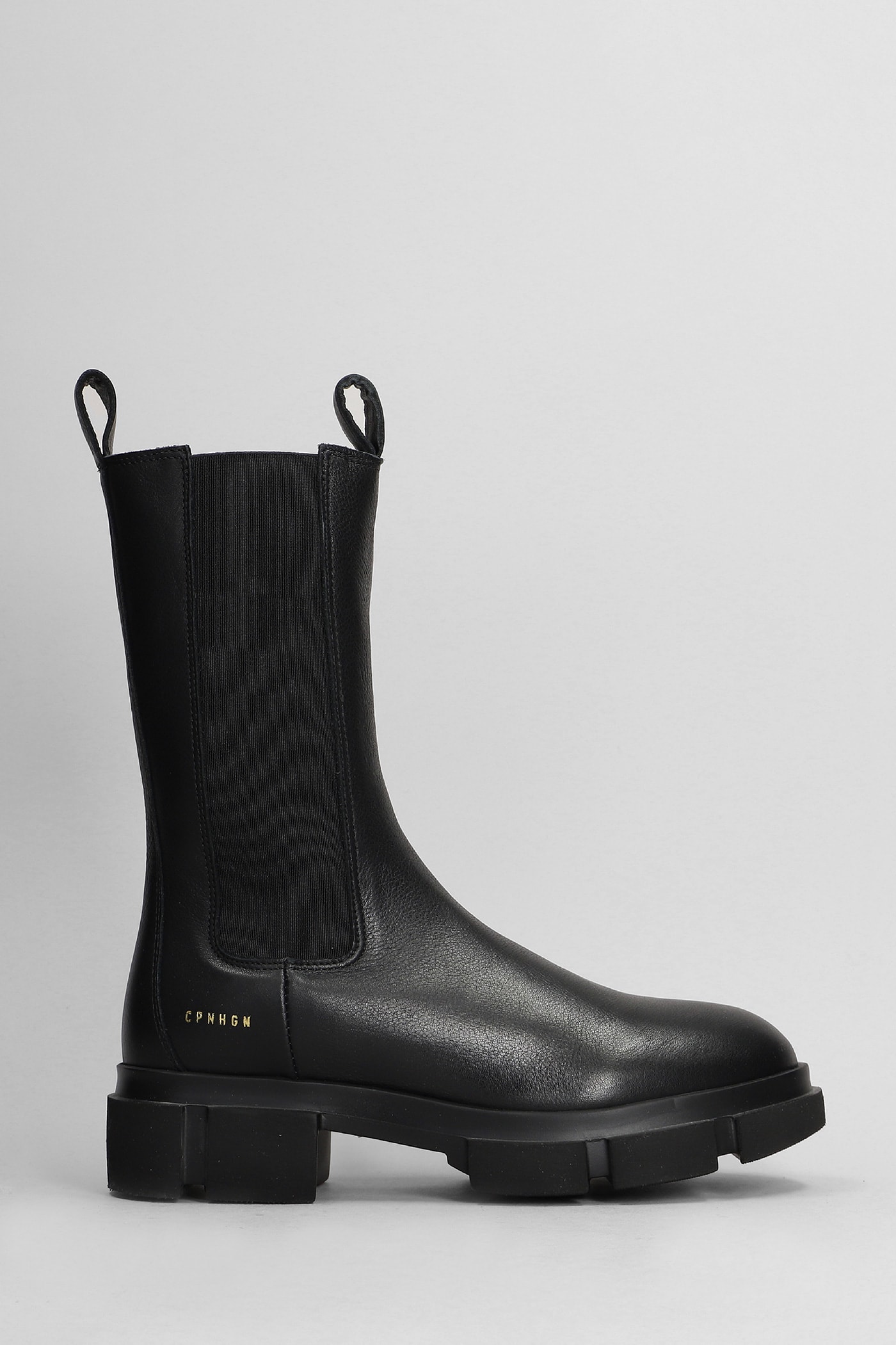 Cph 500 Combat Boots In Black Leather