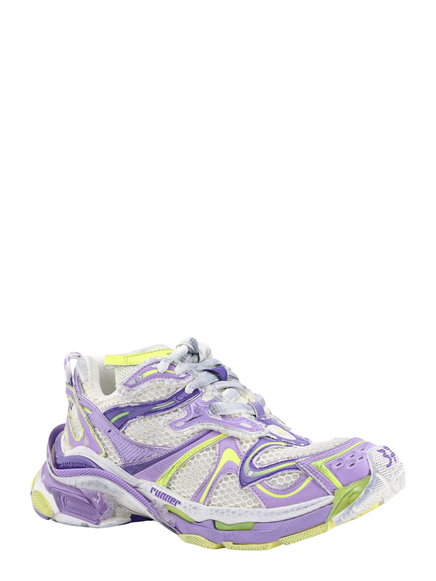 Shop Balenciaga Runner 2 Sneakers In Purple