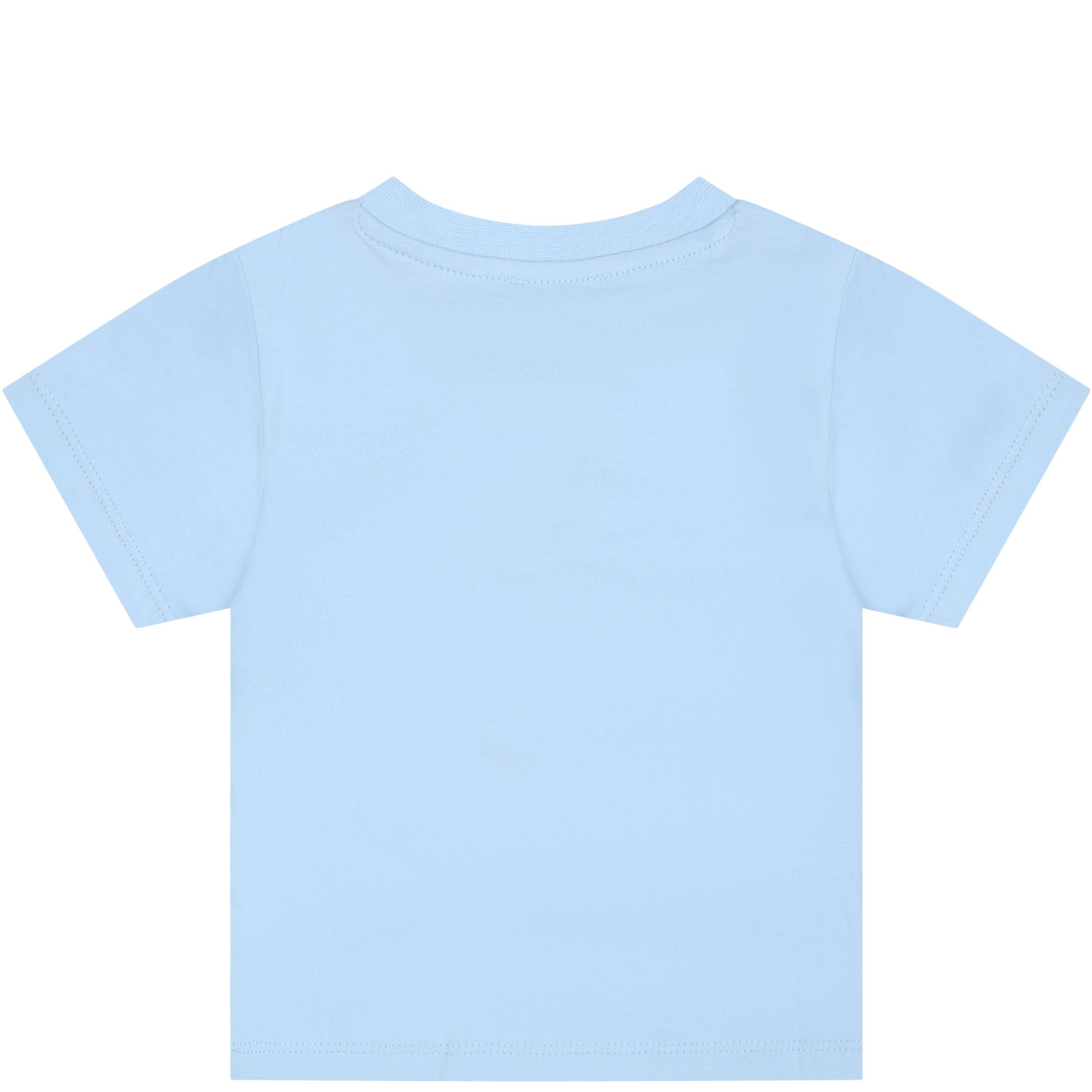 Shop Kenzo Light Blue T-shirt For Baby Boy With Logo