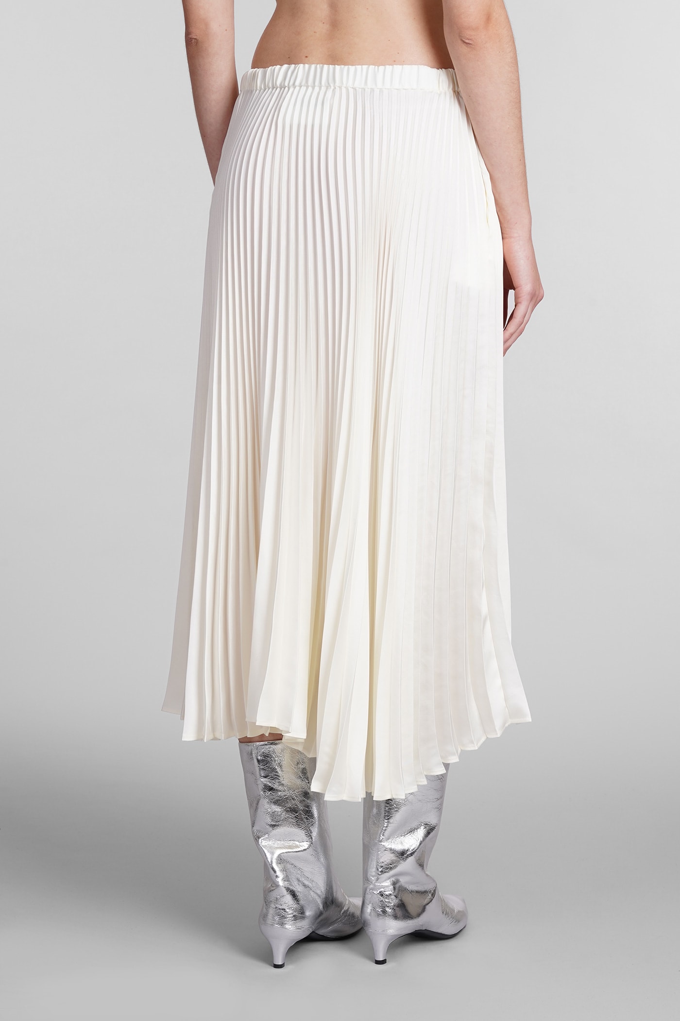 Shop Jil Sander Skirt In White Polyester