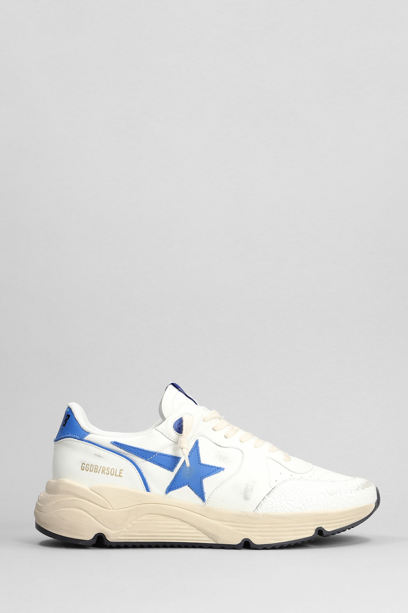 Golden Goose Running Sneakers In White Leather