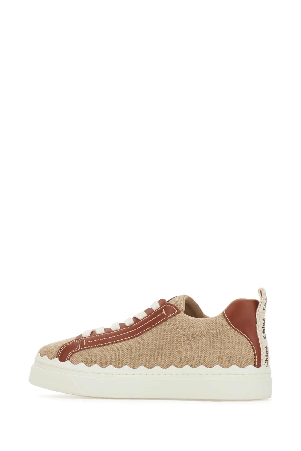 Shop Chloé Multicolor Linen Lauren Sneakers In 90u