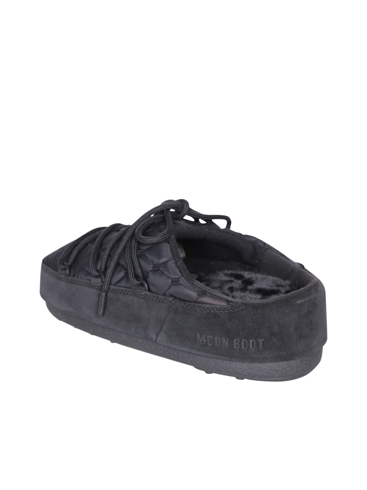 Moon Boot Mule Quilted Brown In Black