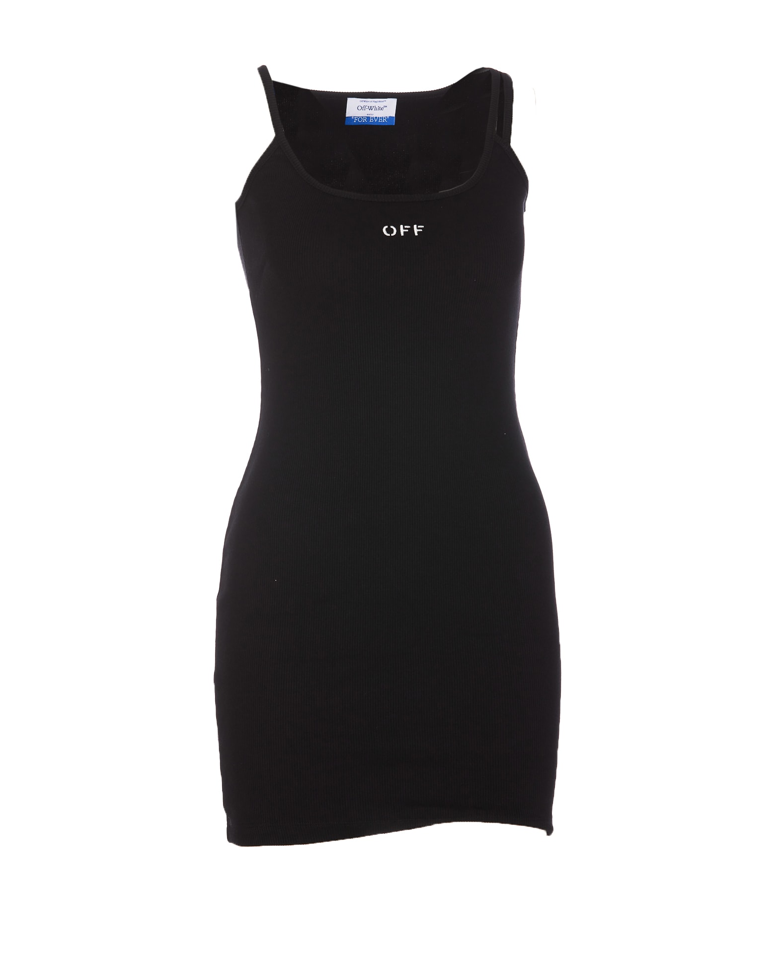 Shop Off-white Off Stamp Mini Dress In Black