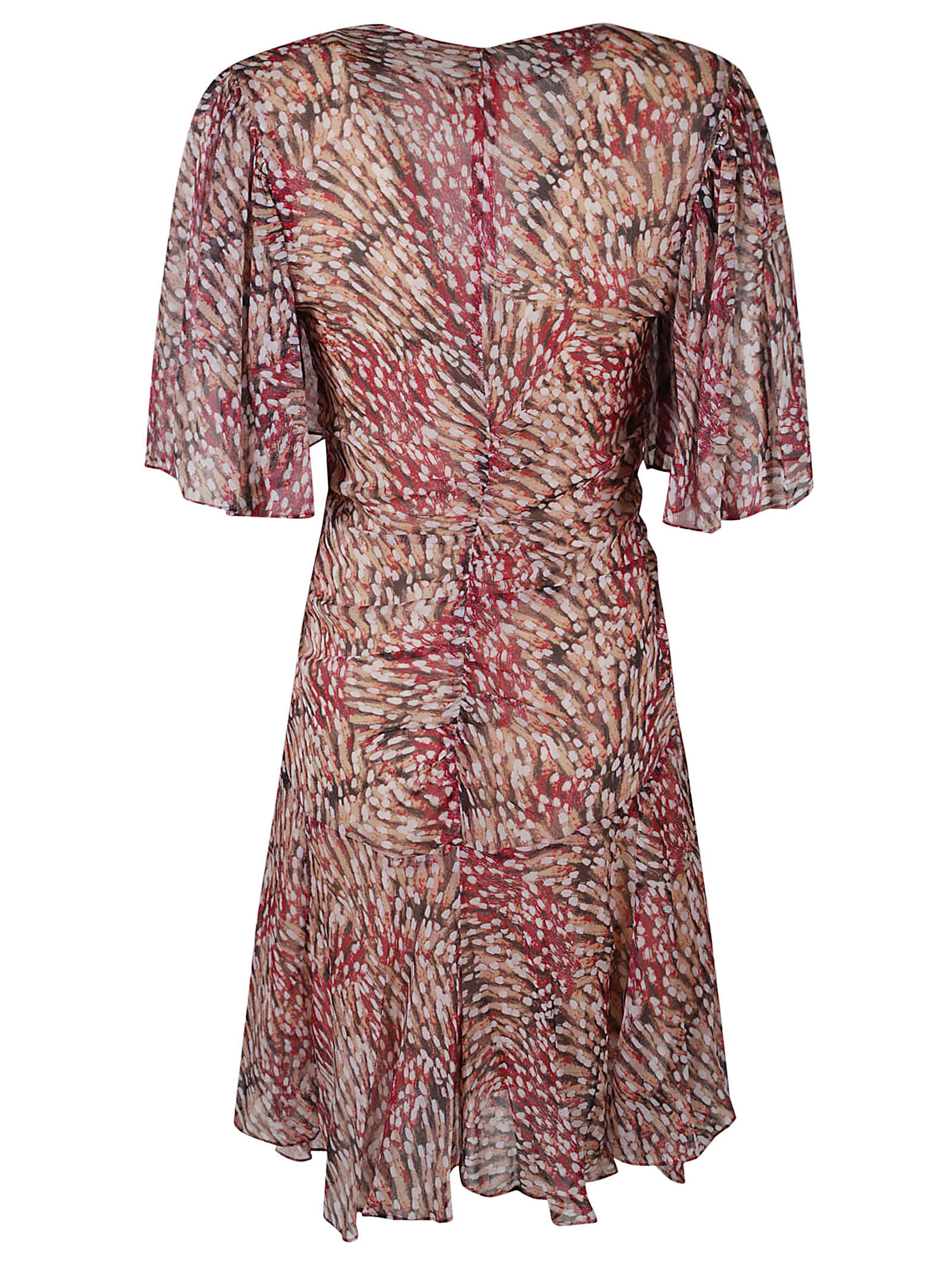 Shop Isabel Marant Vivienne Dress In Raspberry