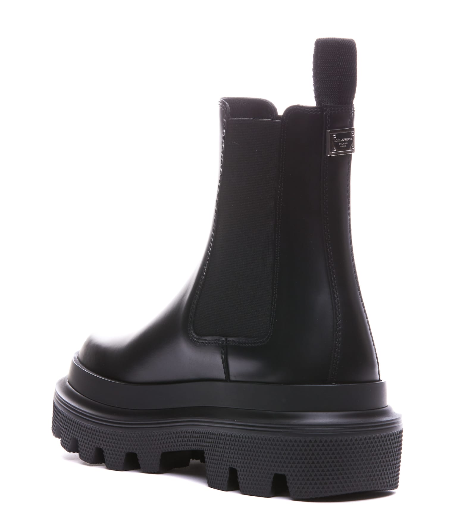 Shop Dolce & Gabbana Leather Chelsea Boots In Black