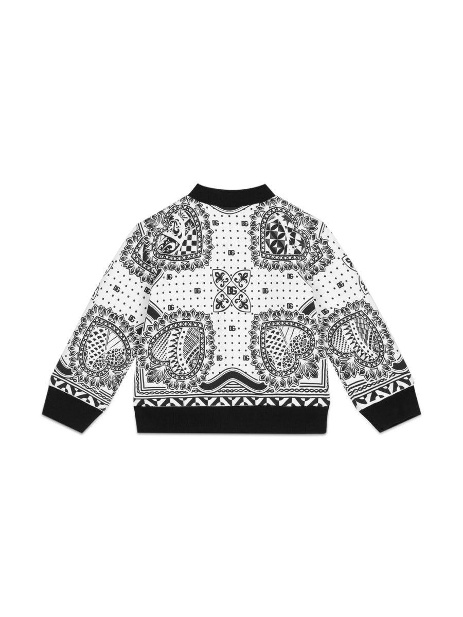 Shop Dolce & Gabbana Sweatshirt With Bandana Buttons In Multicolour