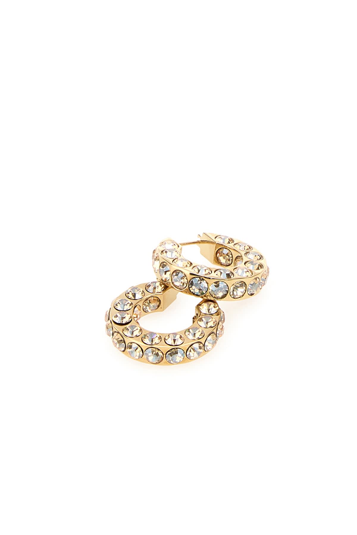 Amina Muaddi Jah Hoop Small Earrings In Golhoncrygol