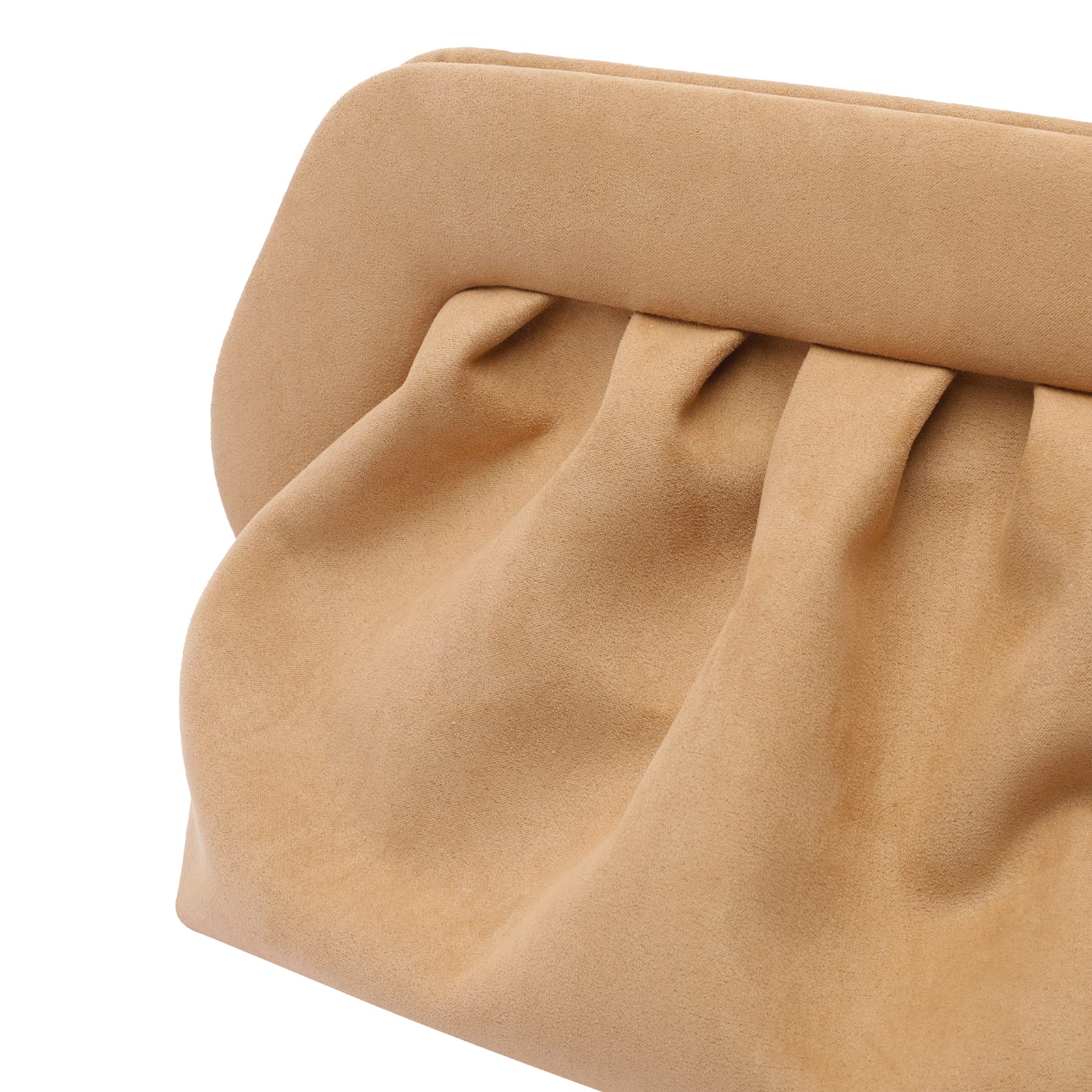 Themoirè Bios Suede Clutch In Sand