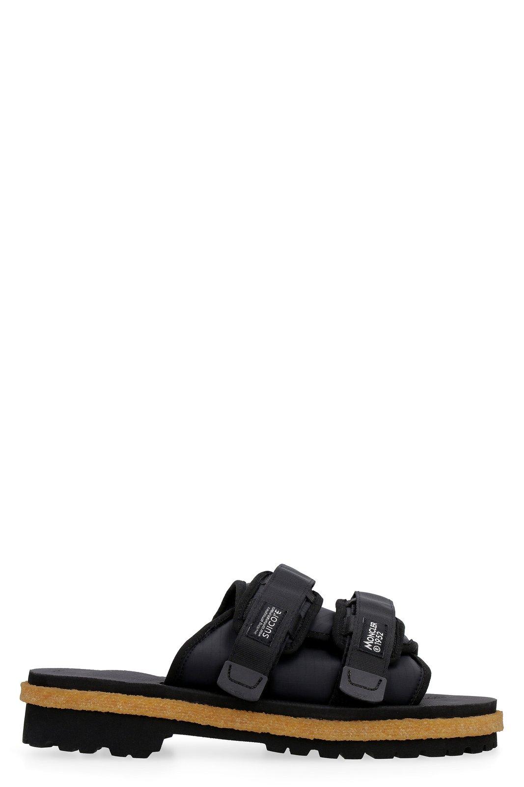 Shop Moncler 1952 X Suicoke Strapped Slides In Black