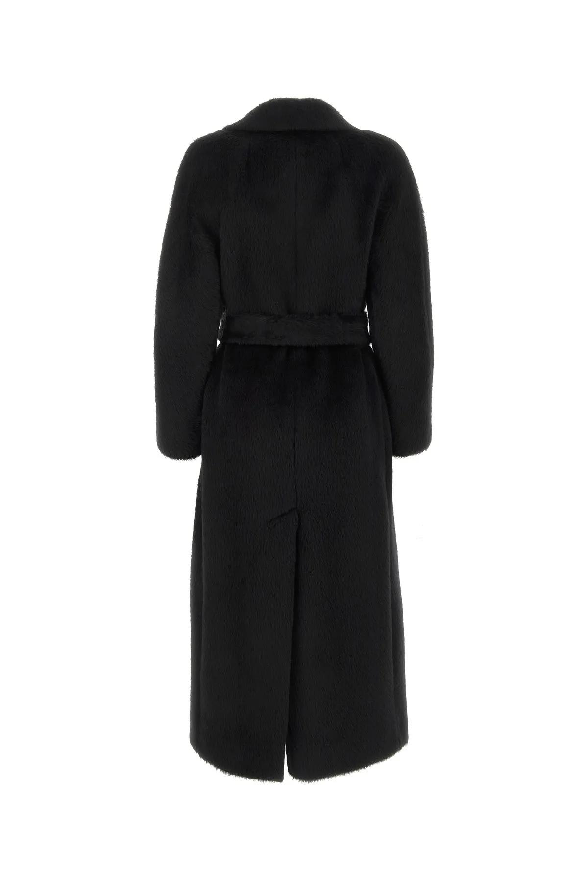 Shop 's Max Mara Black Alpaca Blend Borbone Coat