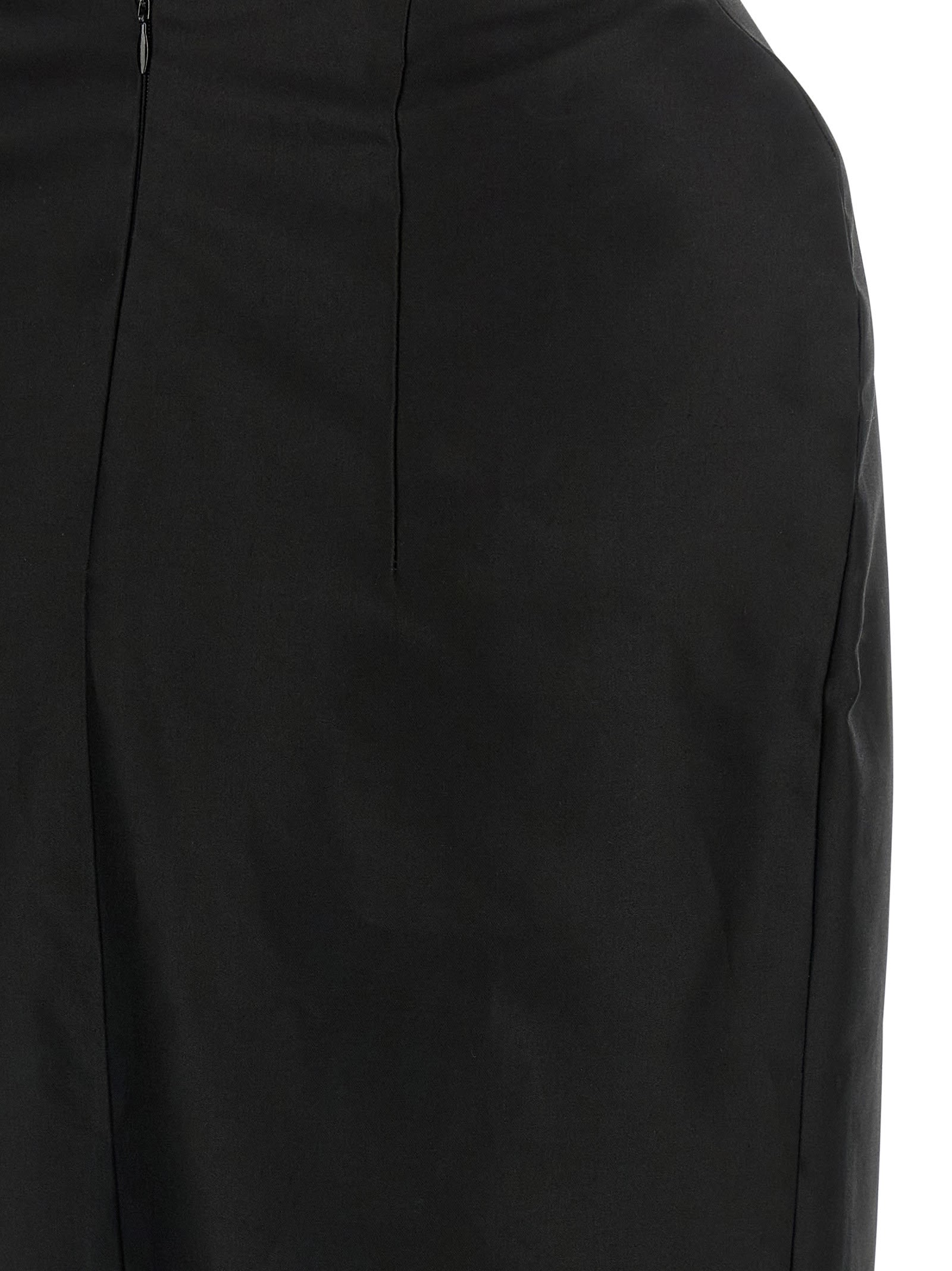 Magda Butrym Silk-wool Midi Dress In Black