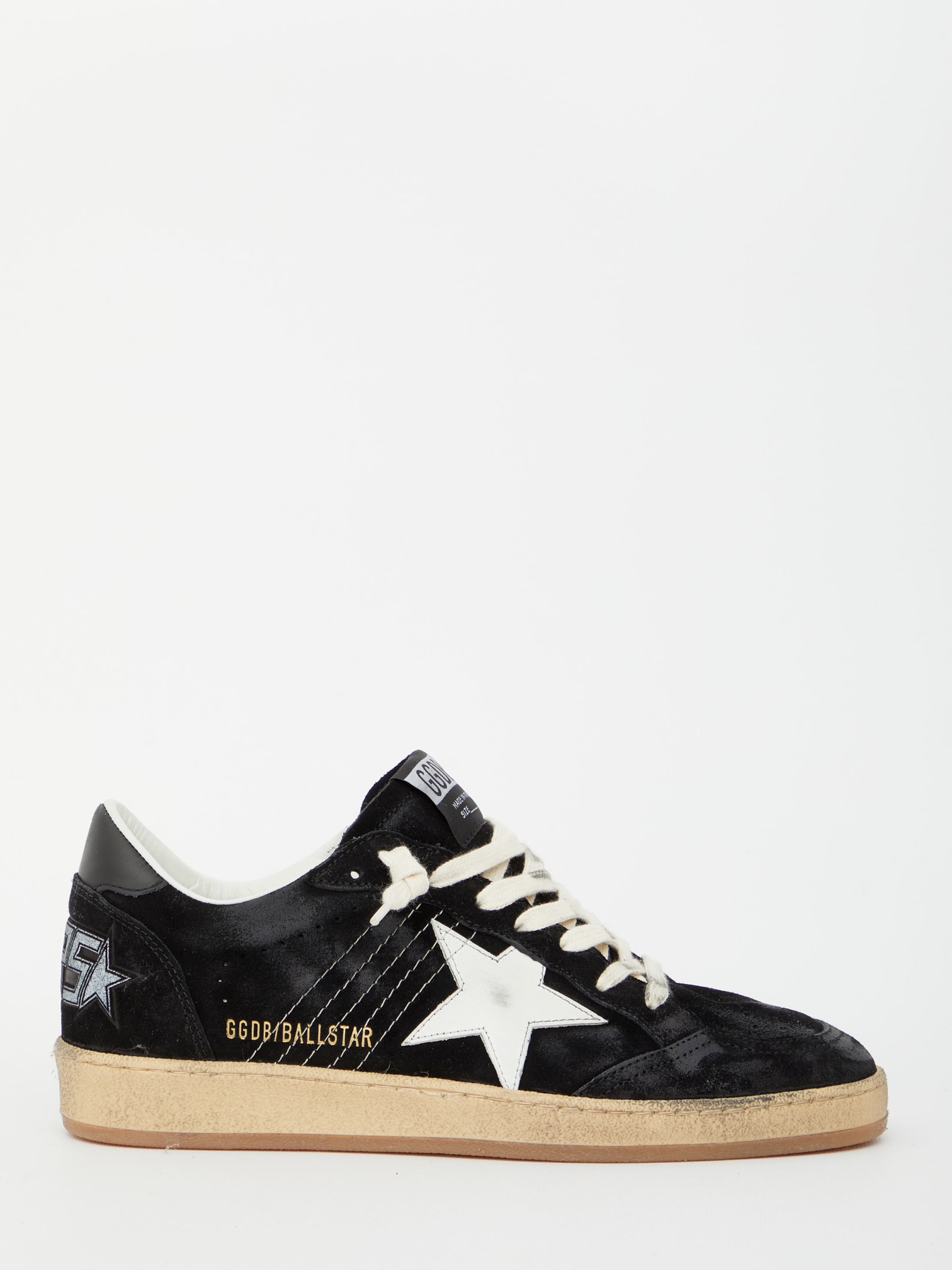 Shop Golden Goose Ball Star Sneakers In Nero