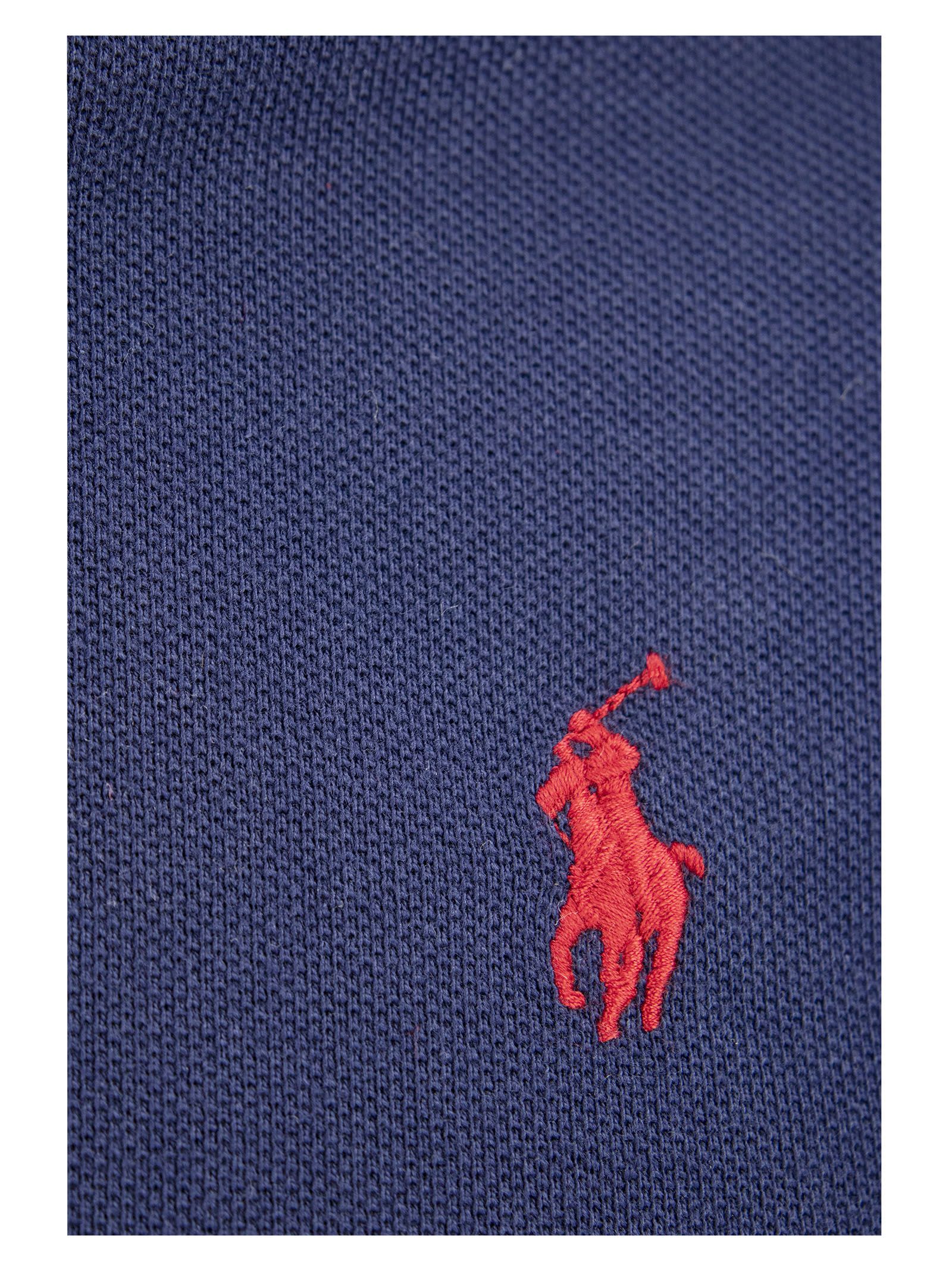 Polo Ralph Lauren Cotton Polo Shirt With Embroidered Logo In Blue